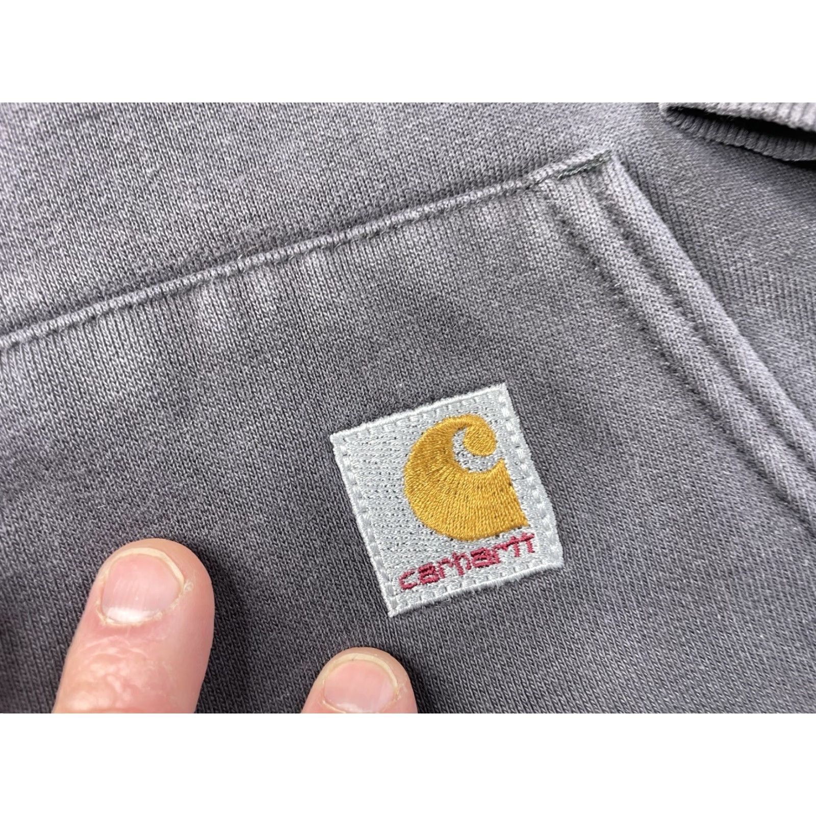 Carhartt VINTAGE Carhartt K185 Black Full Zip Heavyweight Hoodie Sweatshirt XL HILTI Logo Hoodie Men 90s Outdoor Embroidered Zipper Logo Size US XL / EU 56 / 4 - 3 Thumbnail