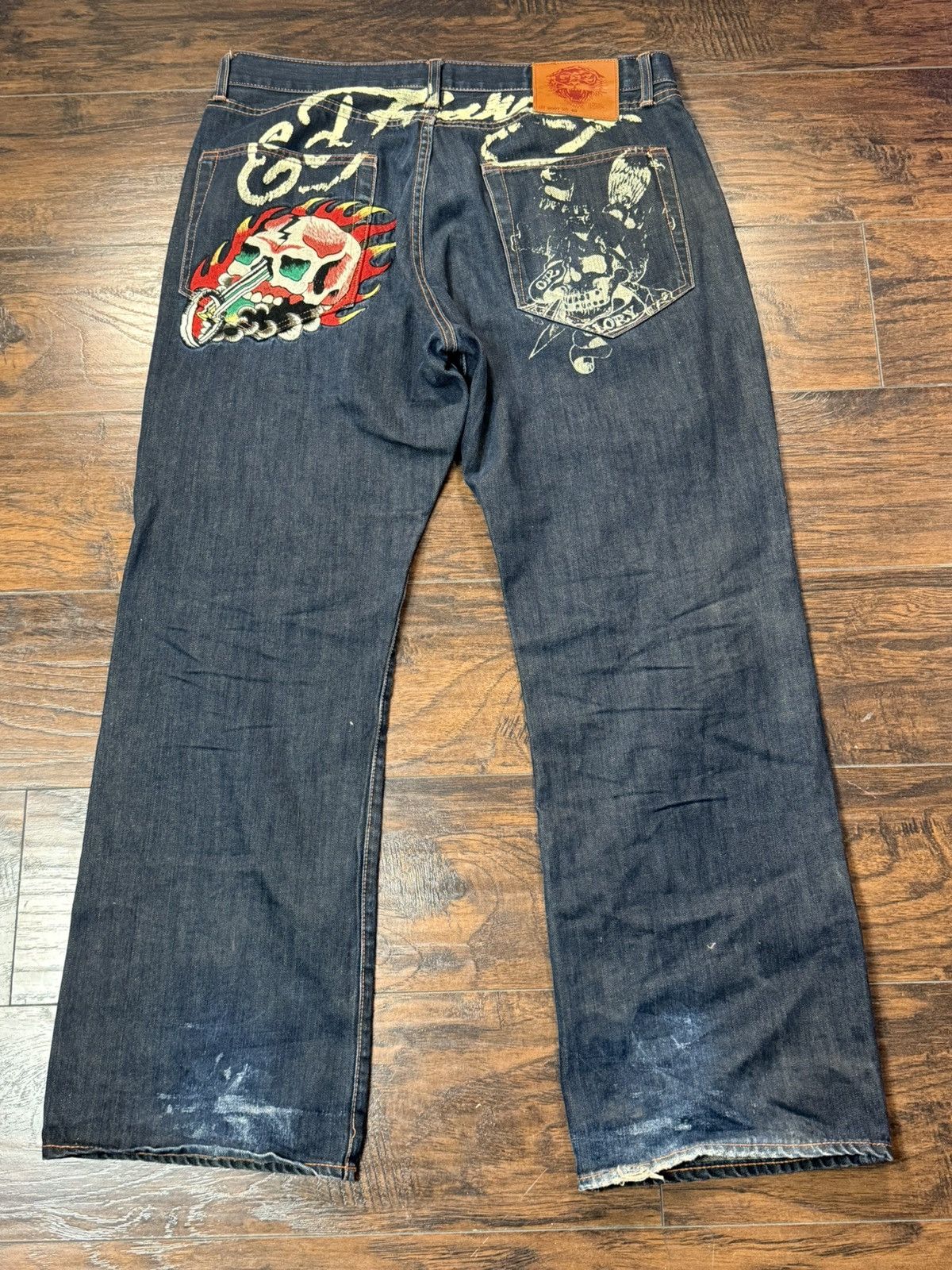Ed Hardy Ed Hardy Jeans Embroidered Denim Relaxed Skull 40x34 Size US 40 / EU 56 - 1 Thumbnail