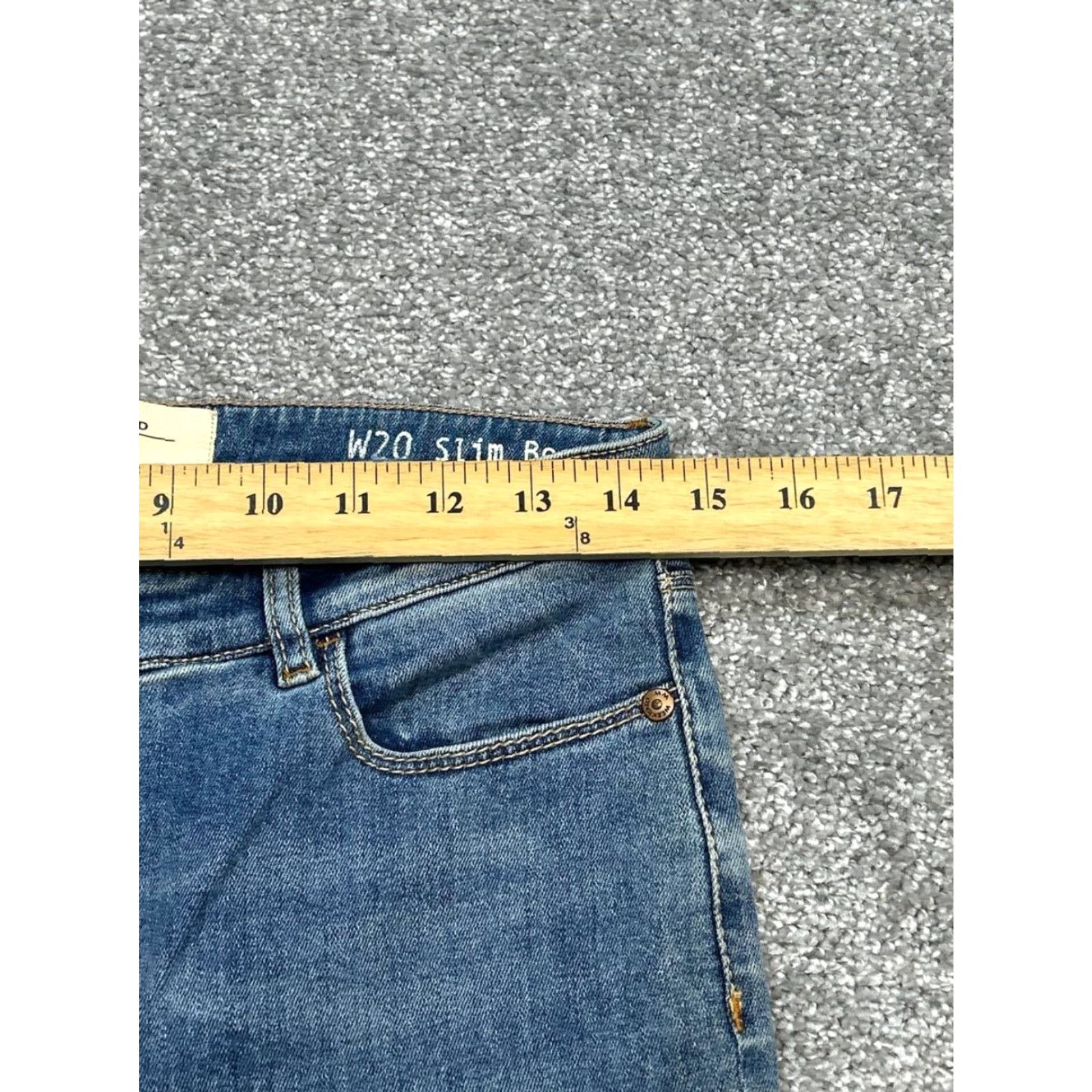 Denime Weekend Max Mara W20 Jeans Womens 29 Blue Denim Mid Rise Slim Boot Jeans 29x34 Men's? Size 29" - 3 Thumbnail