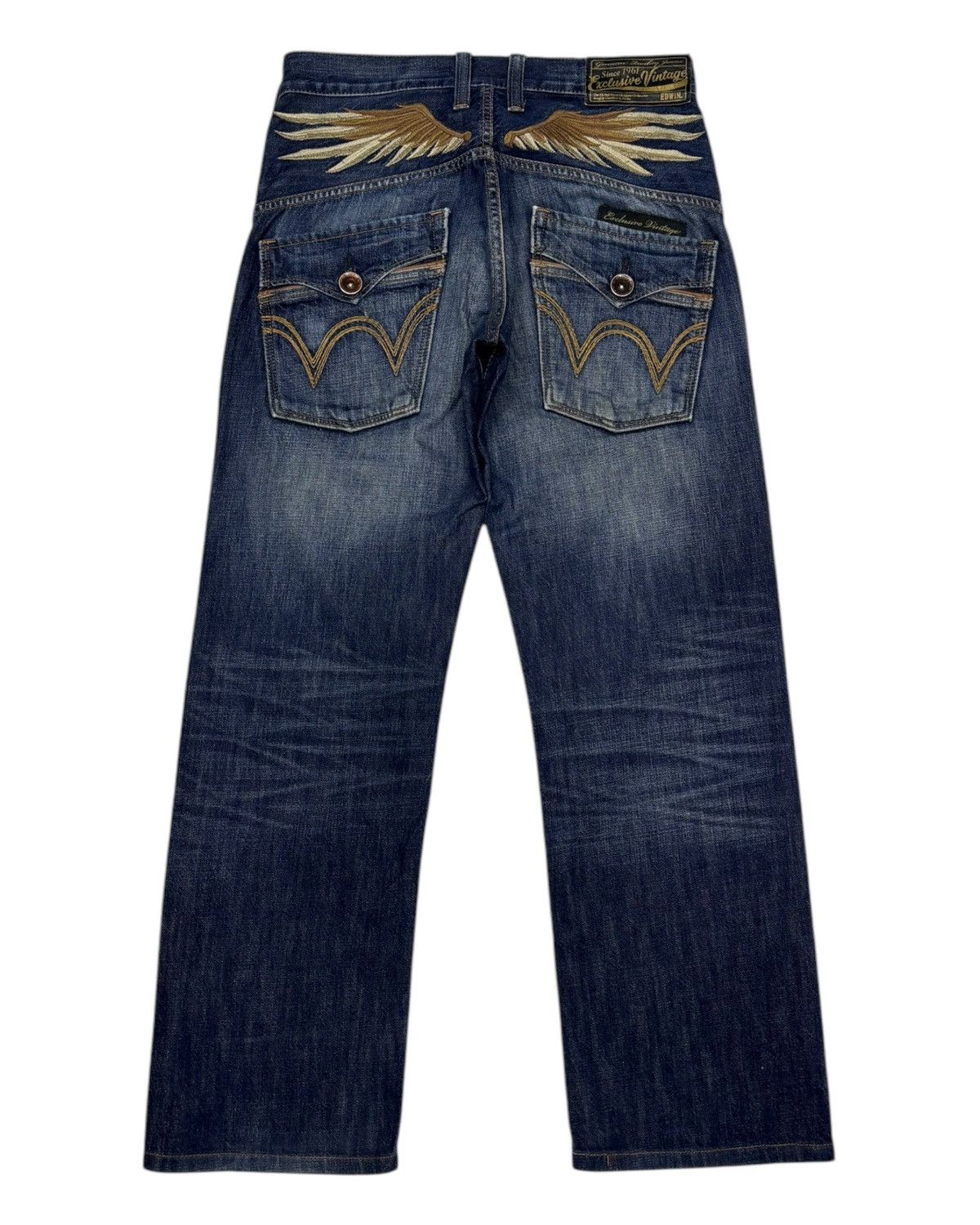 If Six Was Nine 🔥RARE EDWIN EXCLUSIVE VINTAGE WINGS EMBROIDERY DENIM JEANS Size US 30 / EU 46 - 7 Thumbnail