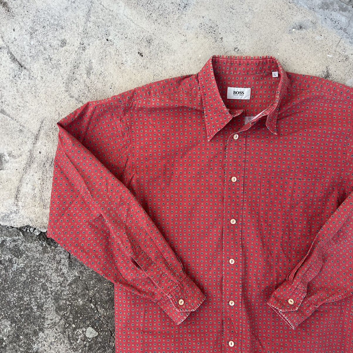 Flannel × Hugo Boss Hugo Boss Vintage Mens Corduroy Flannel Shirt Y2K Size US L / EU 52-54 / 3 - 3 Thumbnail