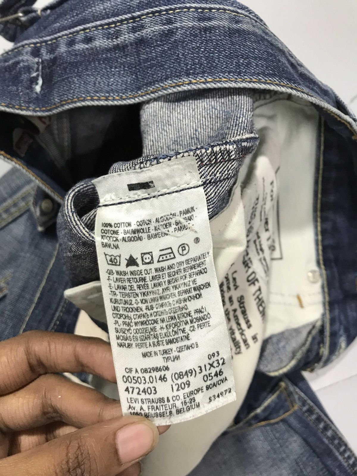 Levi's Vintage Levi’s 503 buckle belt denim Size US 32 / EU 48 - 8 Thumbnail