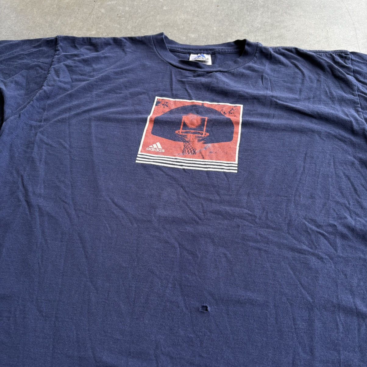 Adidas × Vintage Vintage 2000's Adidas Oakley Style Center Graphic Tee Sports Size US XL / EU 56 / 4 - 4 Thumbnail