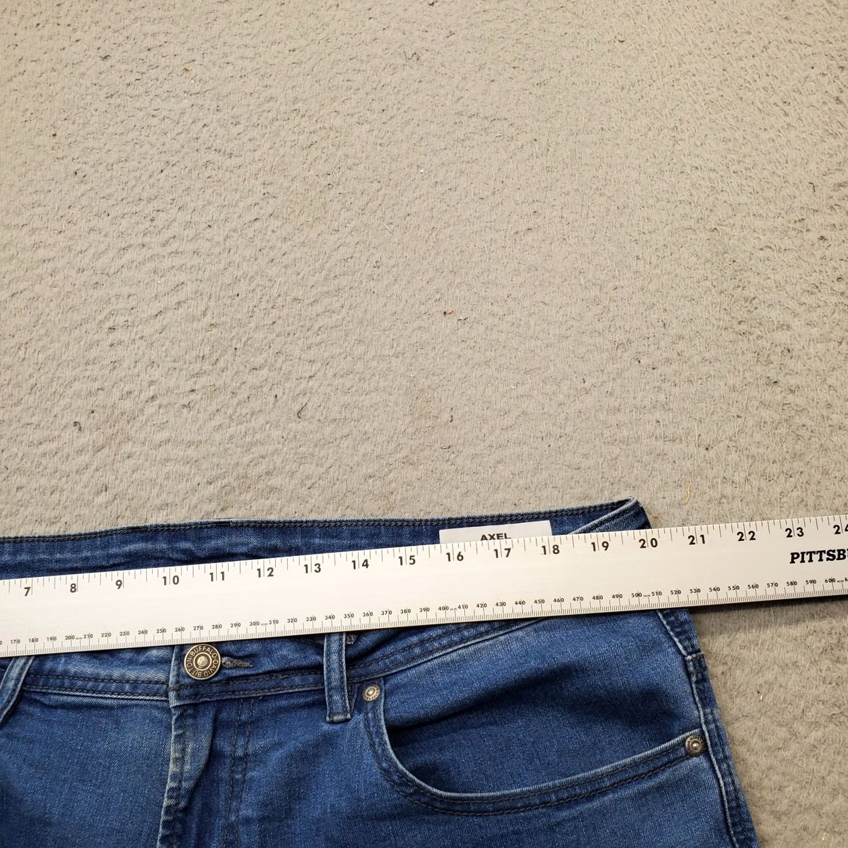 Buffalo David Bitton Buffalo Mens Jeans - Axel Straight Jeans Mens 38x32 Blue Denim Stretch Slim Fit Size US 38 / EU 54 - 6 Thumbnail
