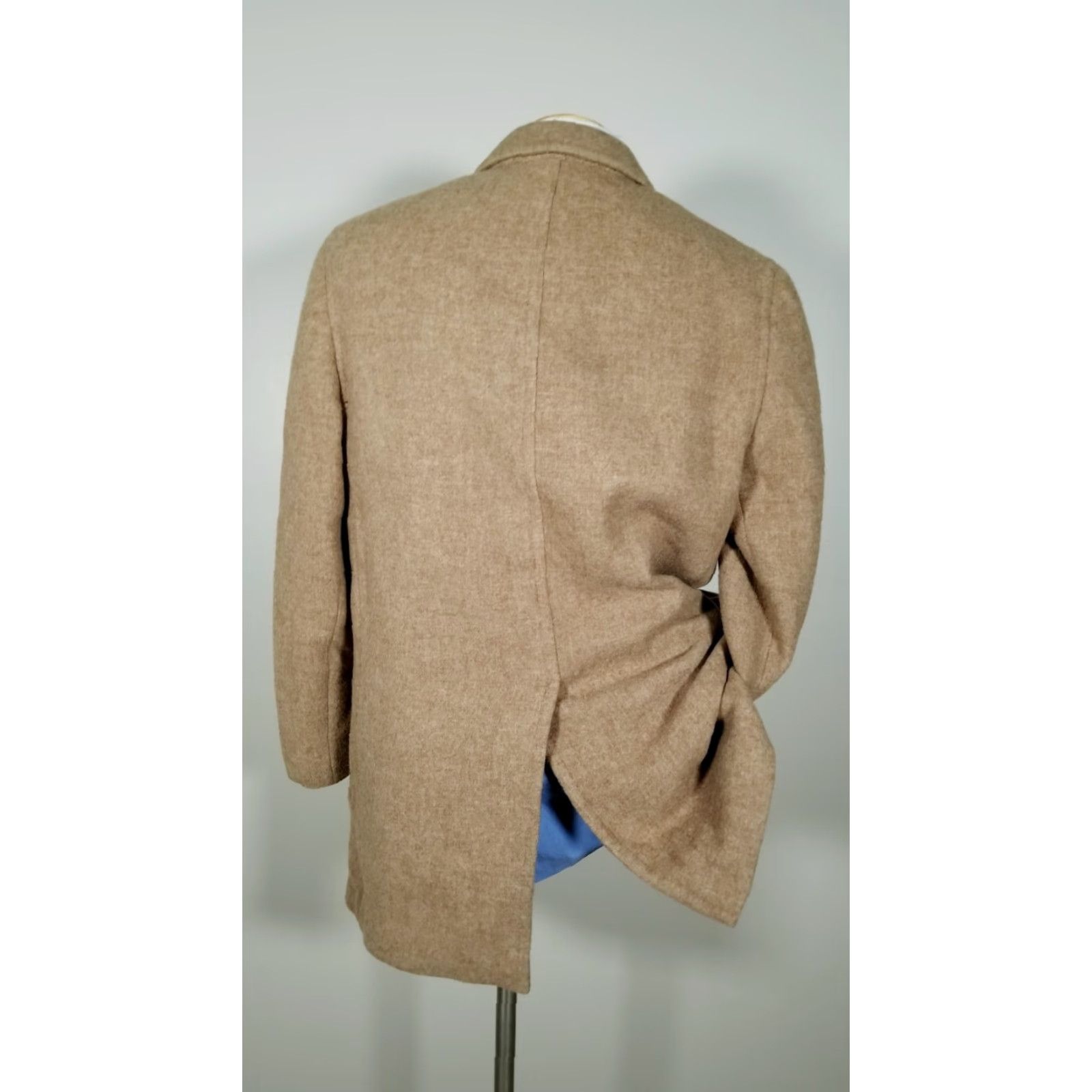Canali Canali Coat Wool Brown Overcoat 40R Mens Classic Tweed Short 34" Lined Button Beige Tan Vintage No N/A Size US XXS / EU 40 - 4 Thumbnail