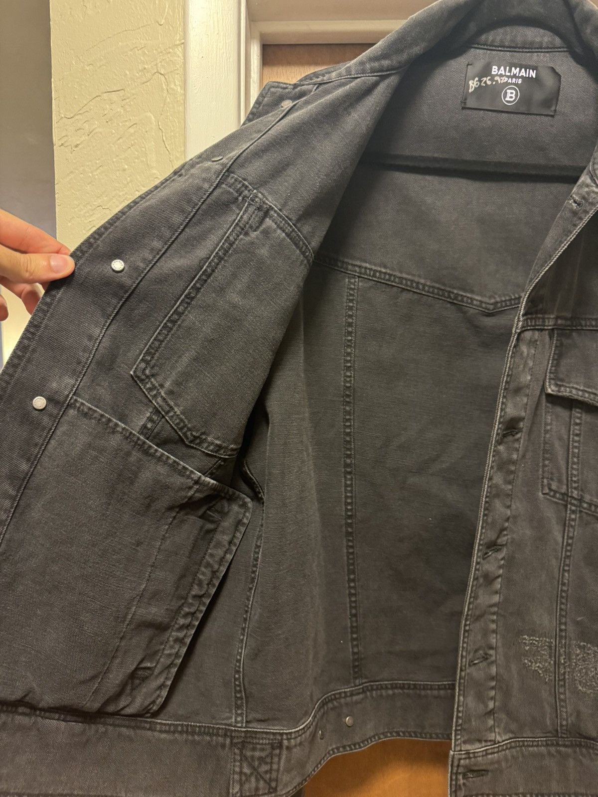 Balmain Balmain Distressed Denim Jacket Size US M / EU 48-50 / 2 - 7 Thumbnail