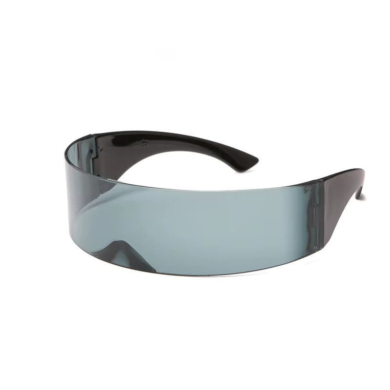 Other Curved Personality Funny Futuristic Wrap Around Glasses Size ONE SIZE - 1 Preview
