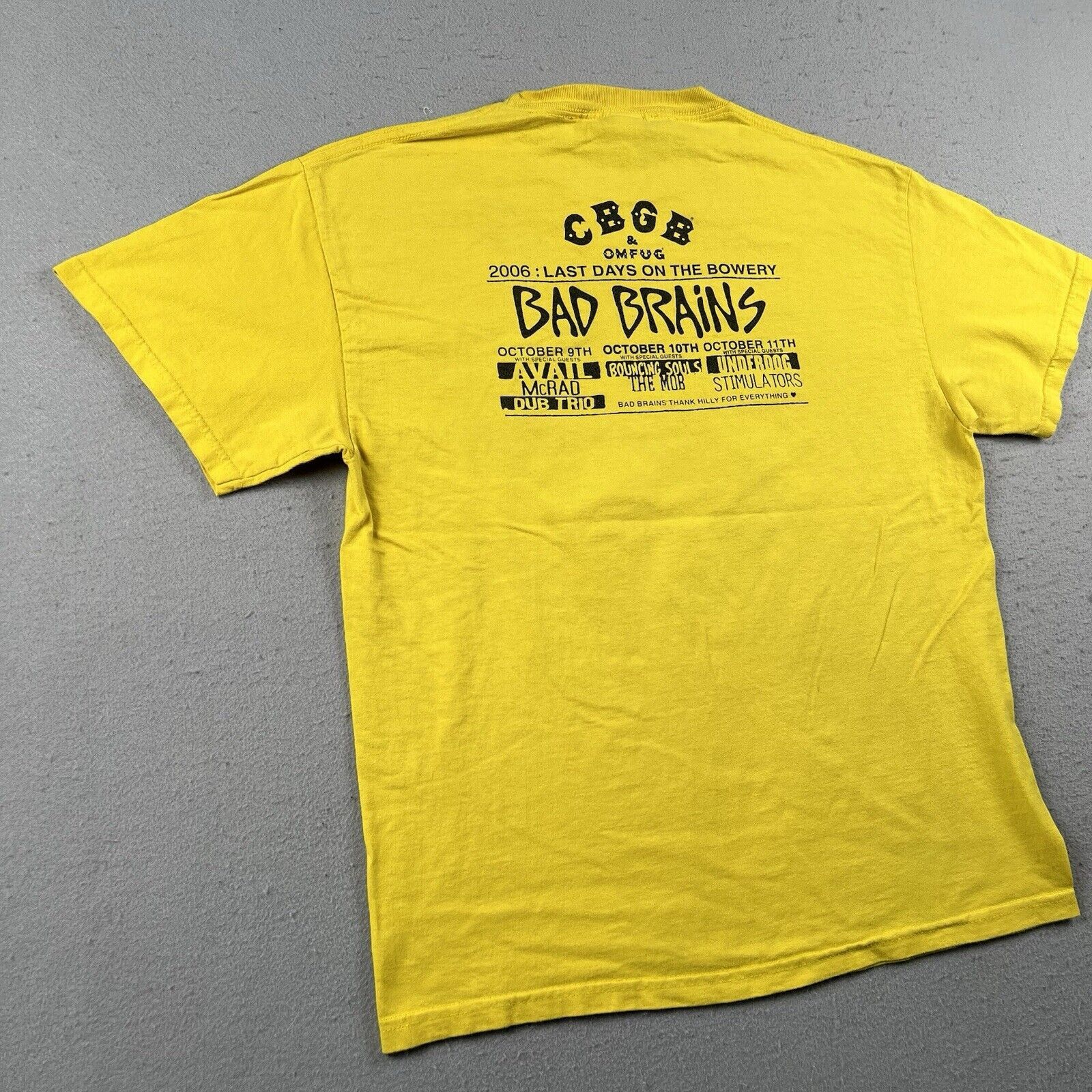 Band Tees 2006 Bad Brains Last Days On The Bowery Shirt CBGB & OMFUG Size US L / EU 52-54 / 3 - 24 Thumbnail