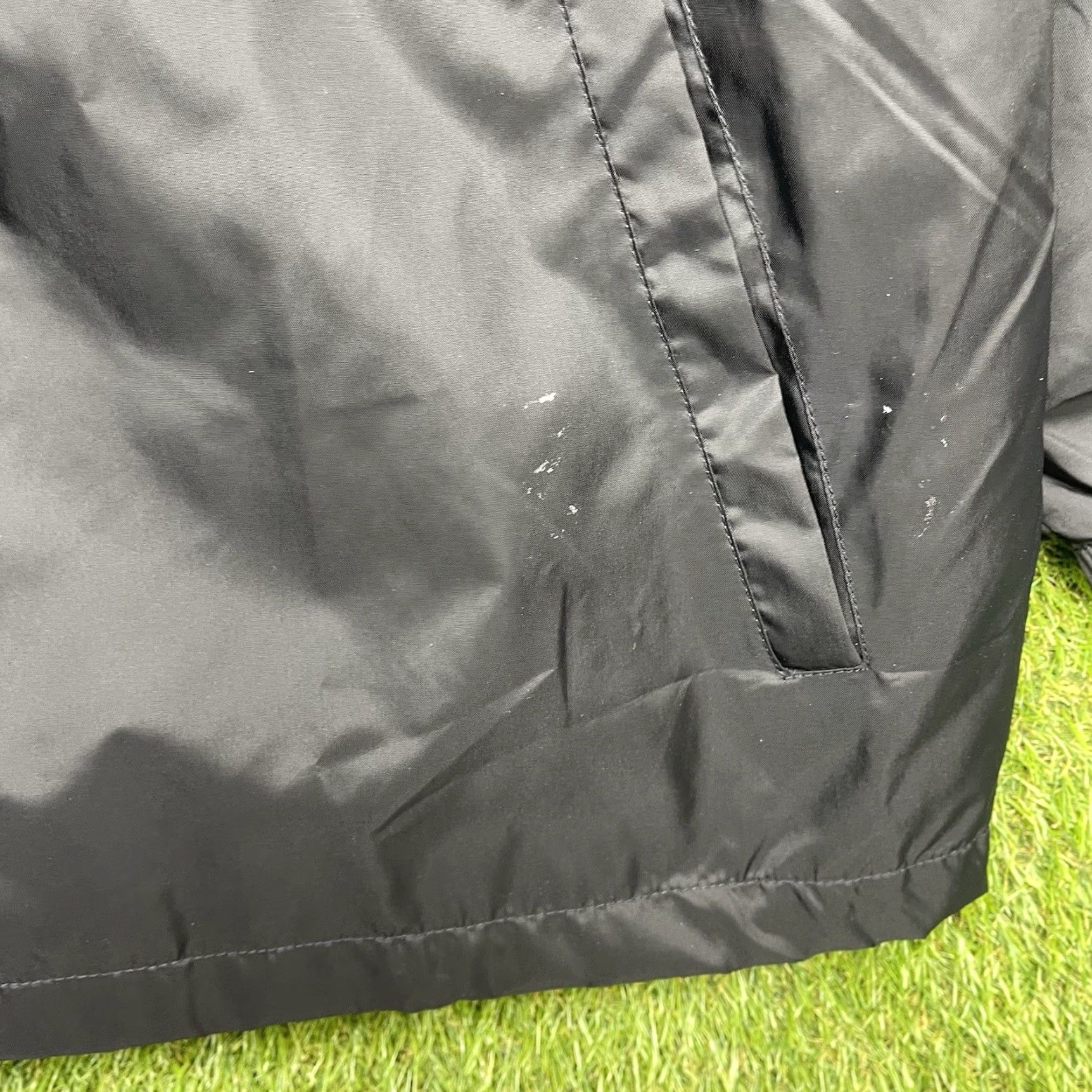 Nike VINTAGE Nike Track Jacket Mens XL Black Full Zip Up Windbreaker Fleece Lined Y2K Size US XL / EU 56 / 4 - 6 Thumbnail