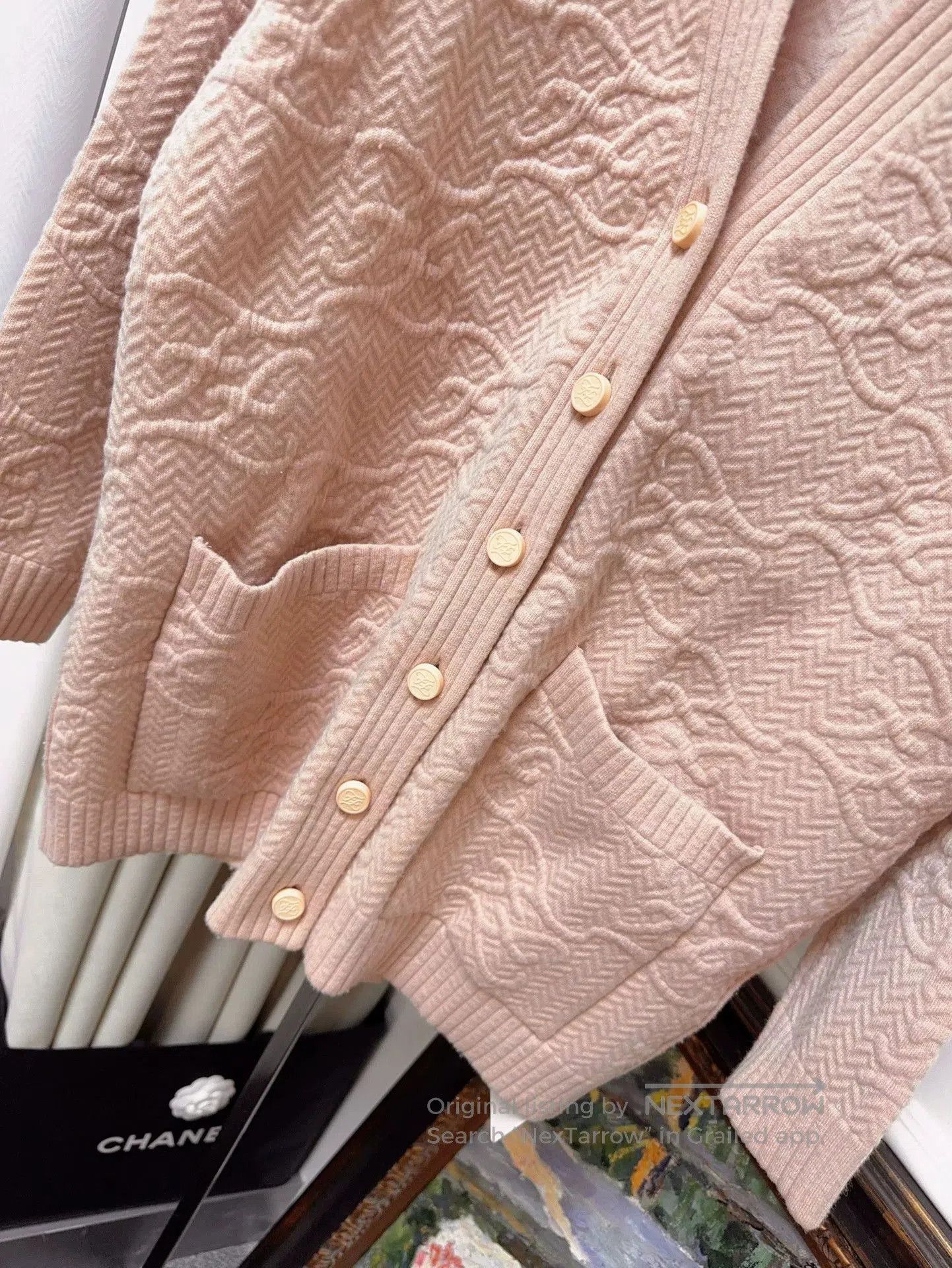 Fendi Fendi Embroidered Logo Pink Cardigan Sweater. Size US M / EU 48-50 / 2 - 4 Thumbnail