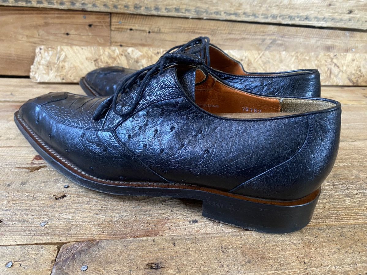 Designer × Mauri × Mezlan Mezlan lace up leather exotic ostrich skin Oxford shoeuk10.5 Size US 11 / EU 44 - 8 Thumbnail