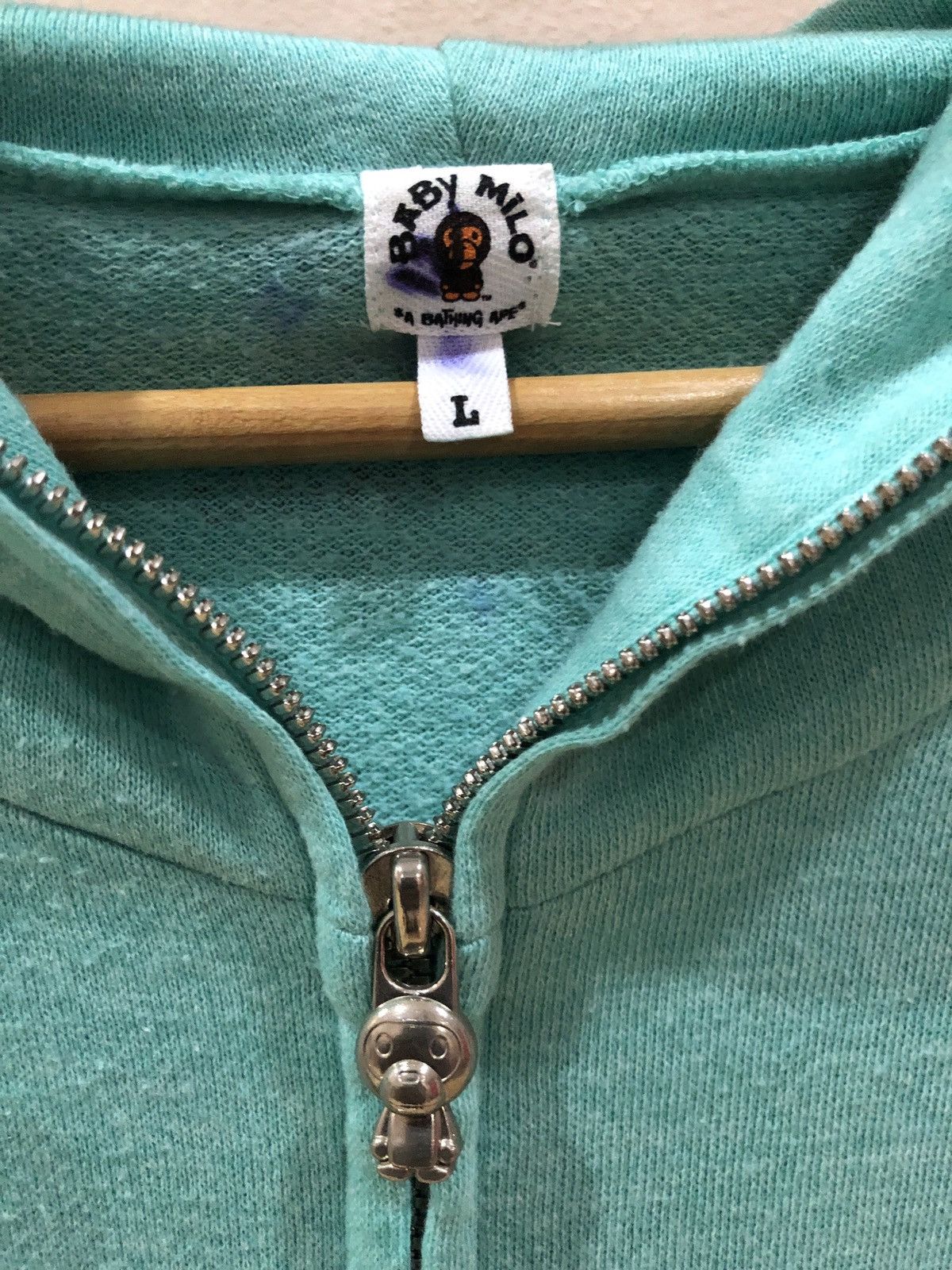 Bape OG 2006 A Bathing Ape Baby Milo Turquoise Full Zip Hoodie Size US L / EU 52-54 / 3 - 6 Thumbnail