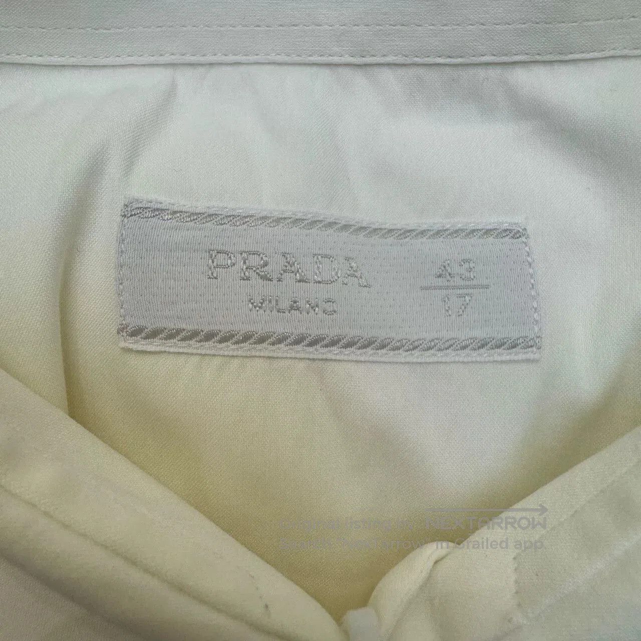 Prada Prada White Pocket Stretch Cotton Shirt. Size US M / EU 48-50 / 2 - 5 Thumbnail