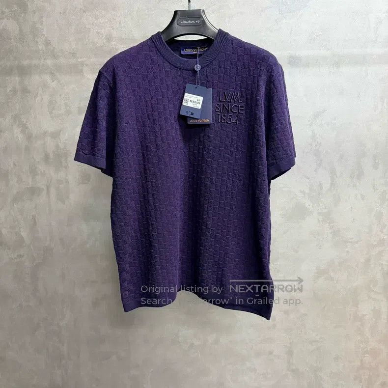 Louis Vuitton Louis Vuitton 26 Latest Checker Cotton Crew Neck Embroider Size US L / EU 52-54 / 3 - 1 Thumbnail