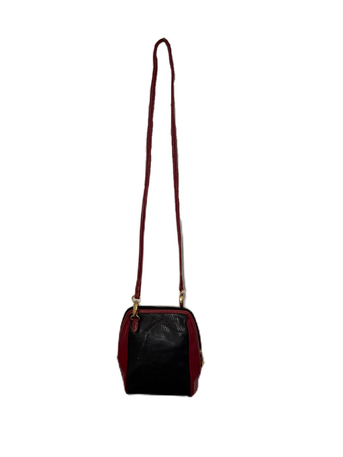 Arno De France Vintage L.A Tour Eiffel 1887 Leather Sling Bag Red Black Size ONE SIZE - 3 Thumbnail