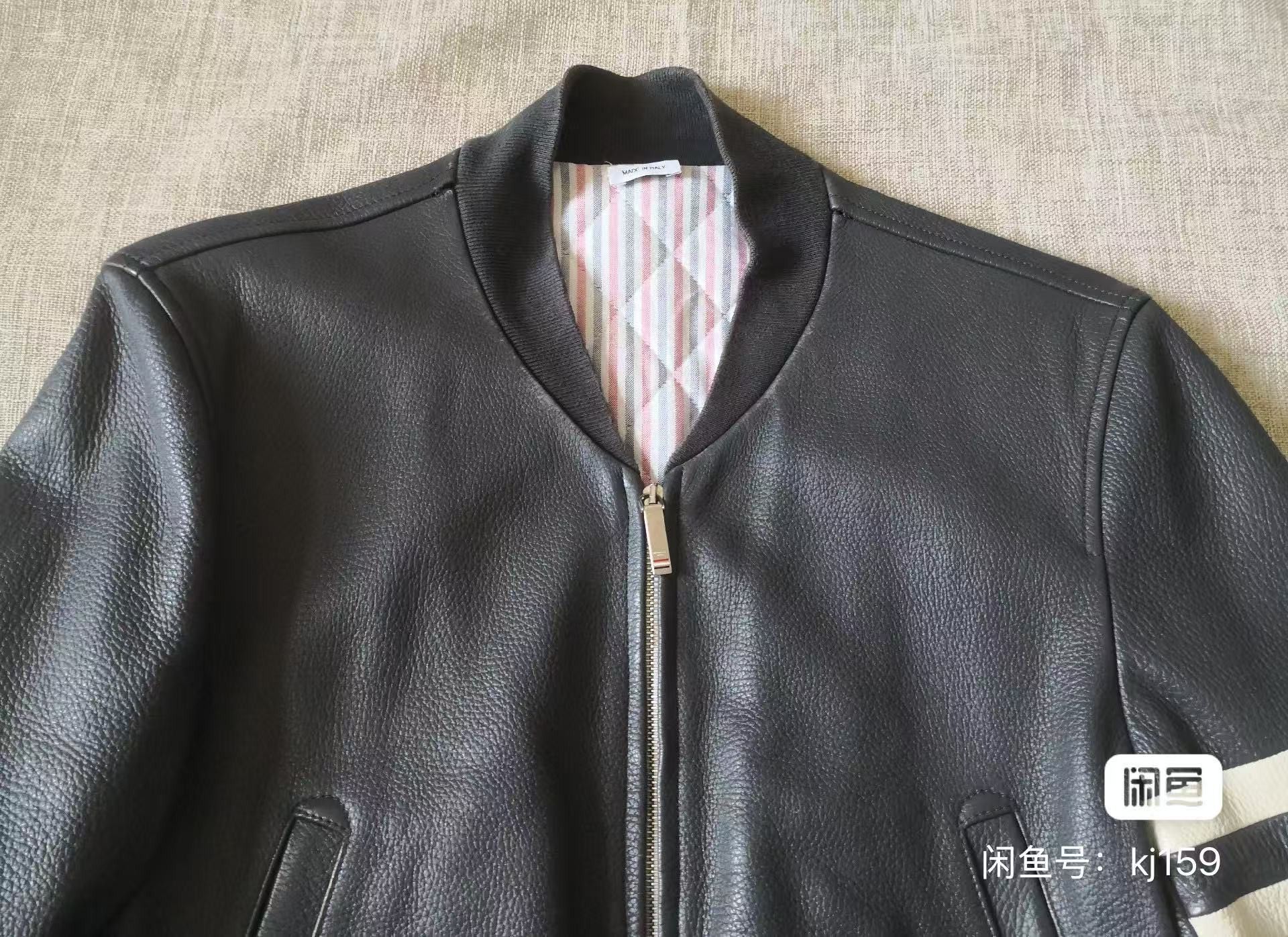 Thom Browne Thom Browne size2 Four stripes on the leather jacket Size US M / EU 48-50 / 2 - 5 Thumbnail
