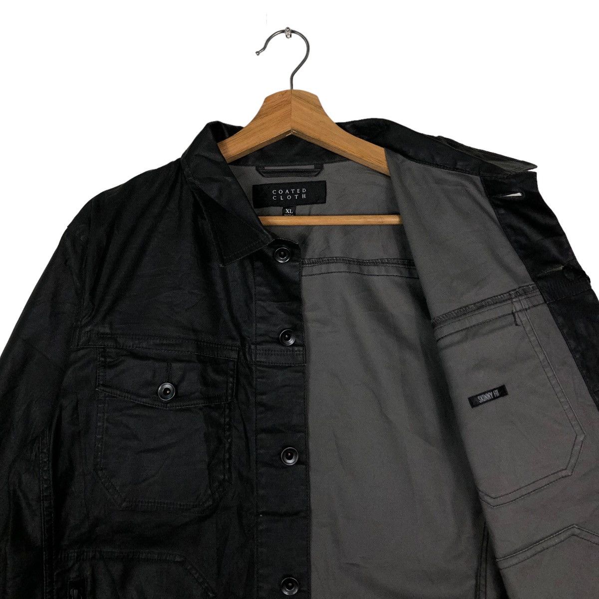 Japanese Brand 🔥Vtg Coated Cloth Biker Jacket Cropped Uniqlo Issey Miyake Size US XL / EU 56 / 4 - 10 Thumbnail