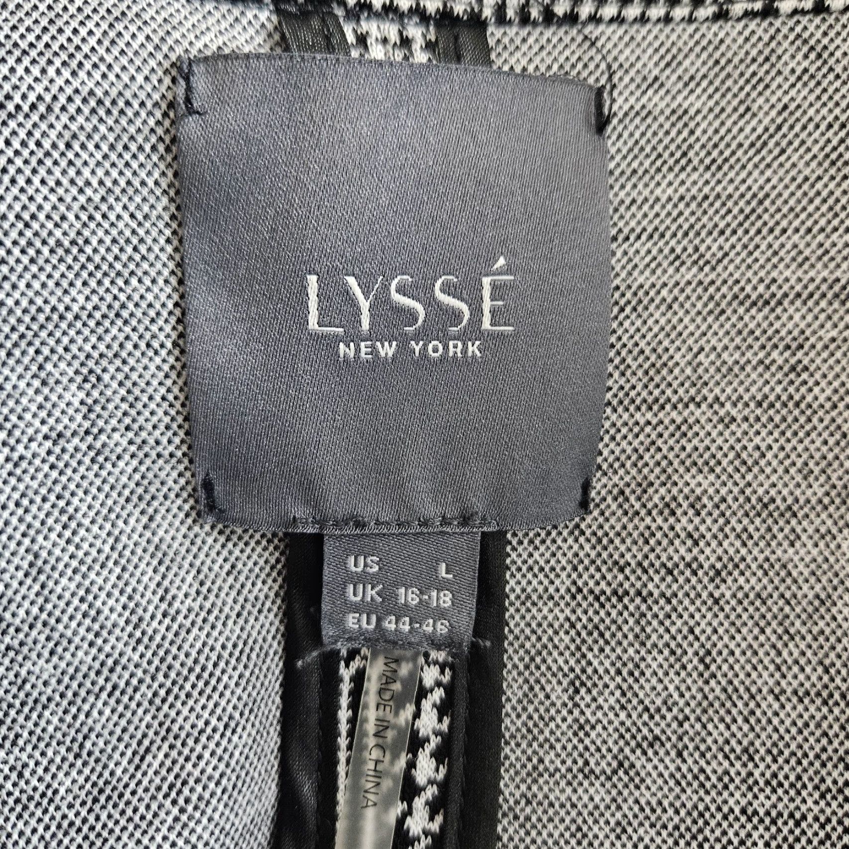Vintage Lysse Jacket Women's Open Front Black White Houndstooth Large L Size L / US 10 / IT 46 - 5 Thumbnail