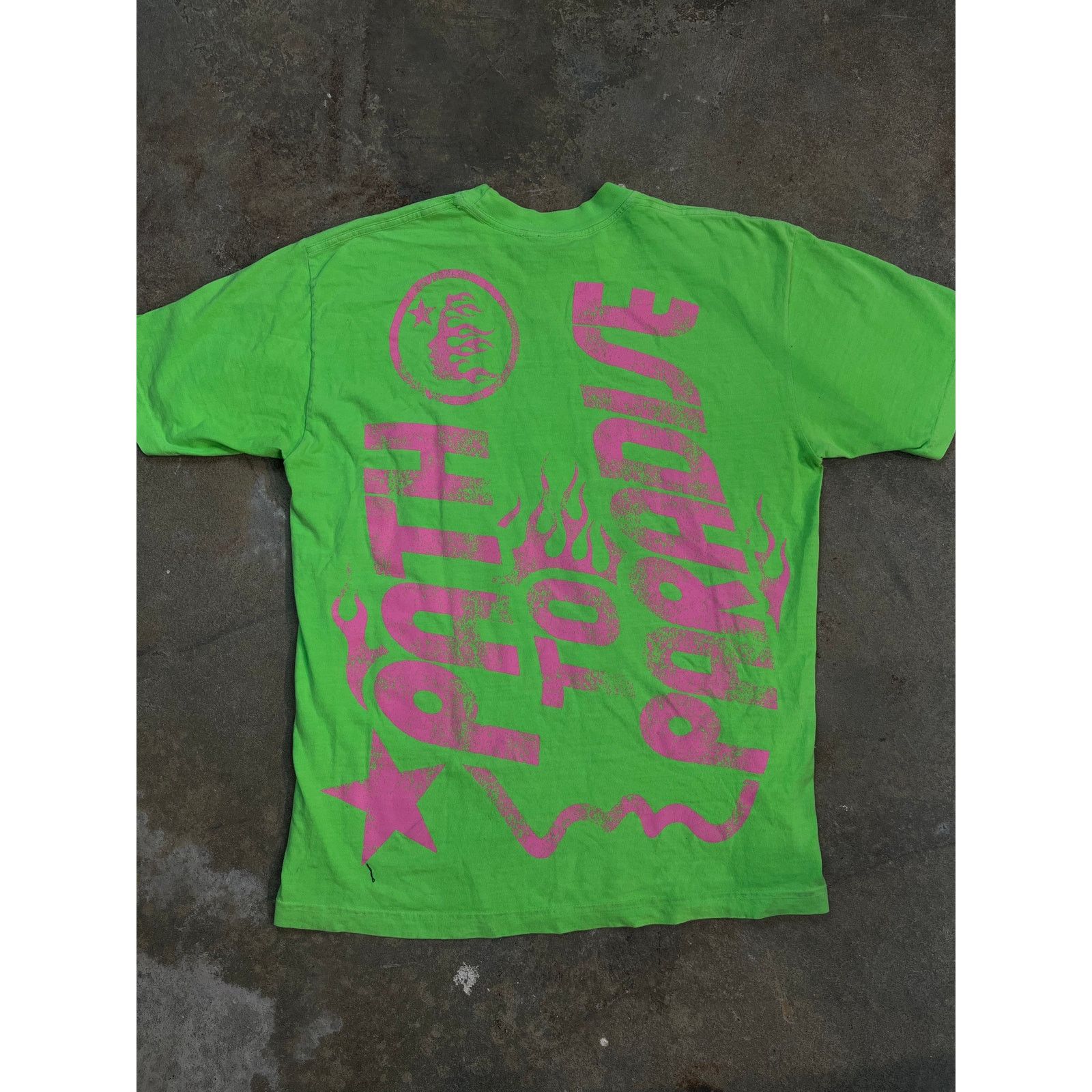 HELLSTAR Hellstar Tee Neon Pink Jesus Used Medium Size US M / EU 48-50 / 2 - 2 Thumbnail