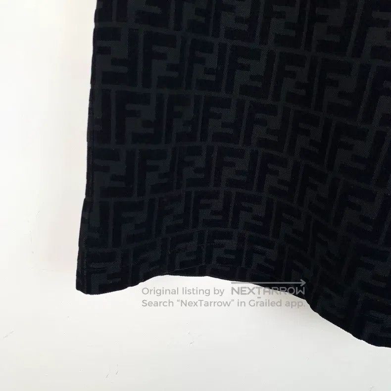 Fendi Fendi Black logo letter all-over print cotton drawstring c Size US 32 / EU 48 - 4 Thumbnail