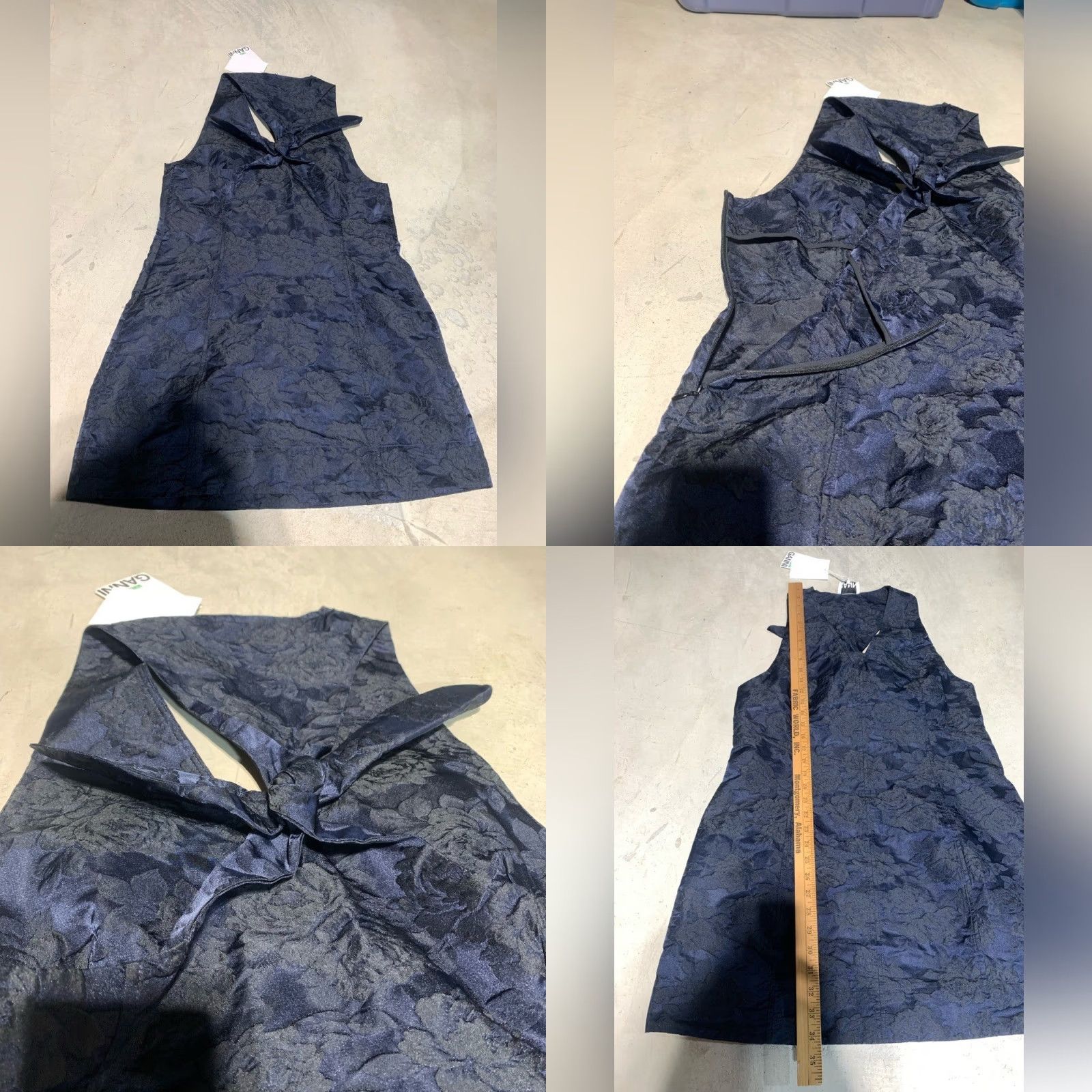 Ganni Ganni botanical jacquard mini dress blue Size ONE SIZE - 8 Thumbnail