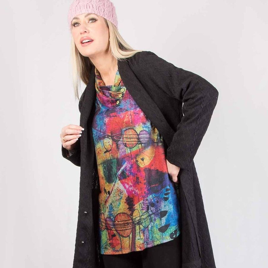 Other PURE essence Canada Tunic Sweater Bold Print Colorful Small Size S / US 4 / IT 40 - 2 Thumbnail