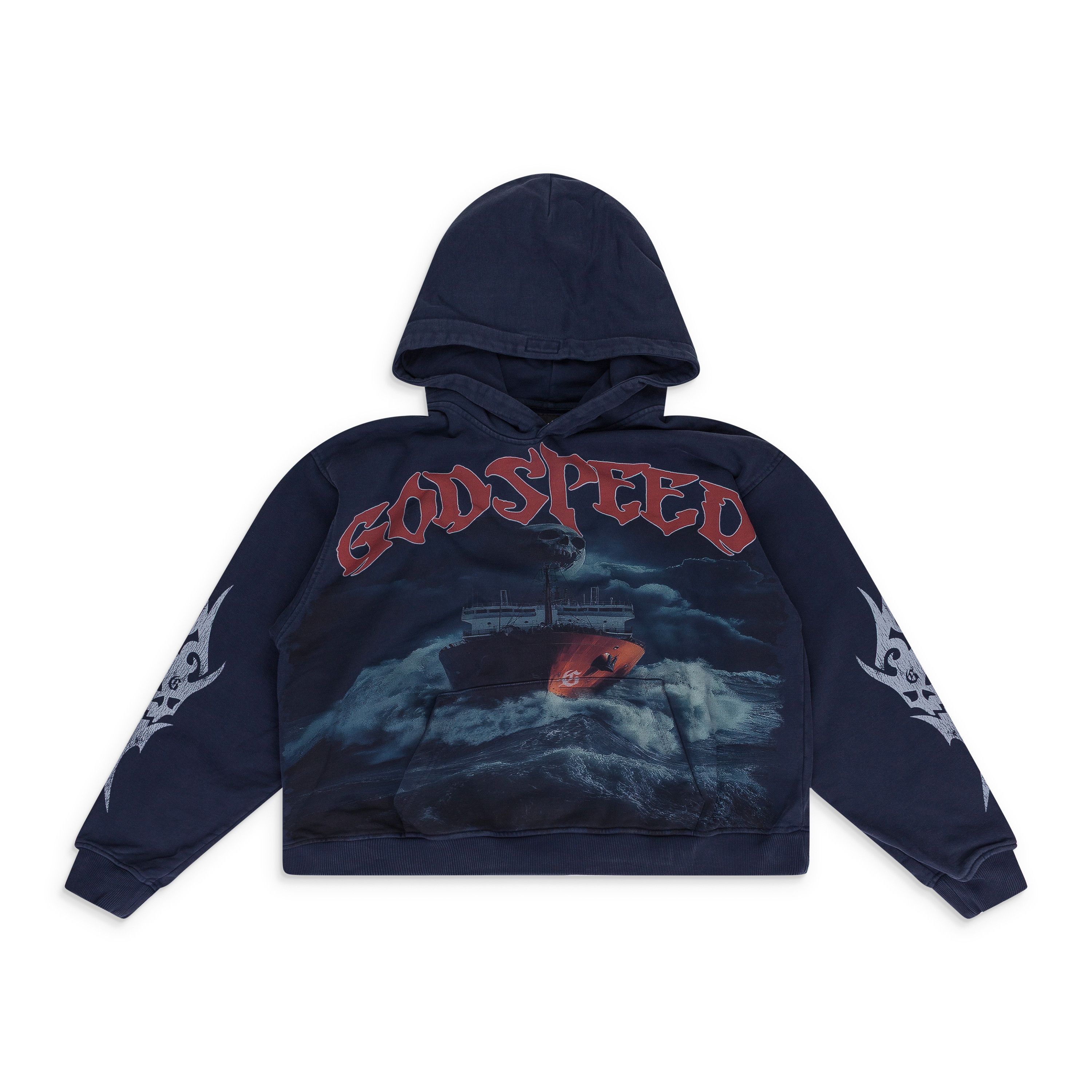 Godspeed Godspeed Navy Seasick Hoodie SIZE XXL Size US XXL / EU 58 / 5 - 1 Thumbnail