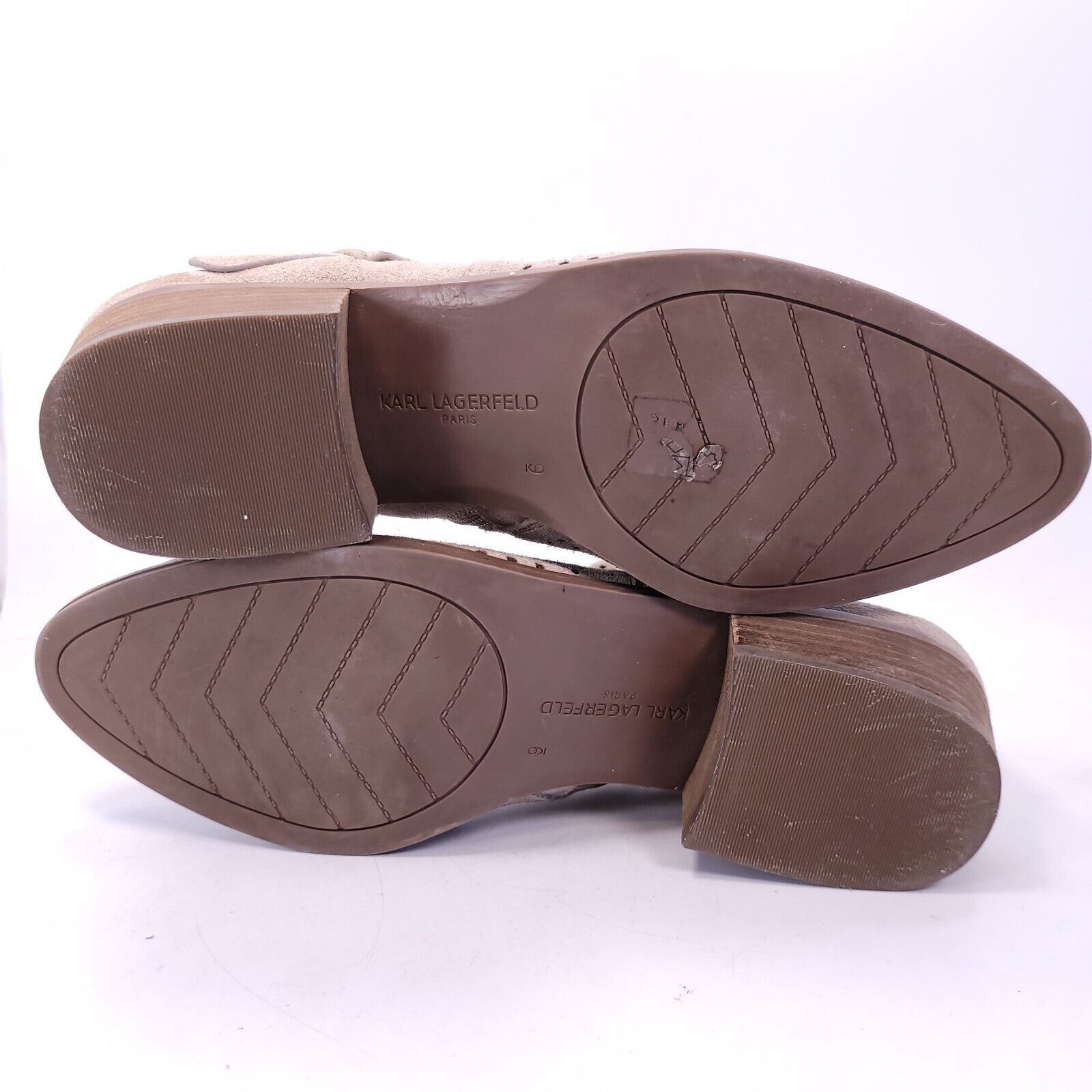 Karl Lagerfeld Karl Lagerfeld Amica Block Heel Boot Womens Size 9 Beige Size US 9 / IT 39 - 7 Thumbnail