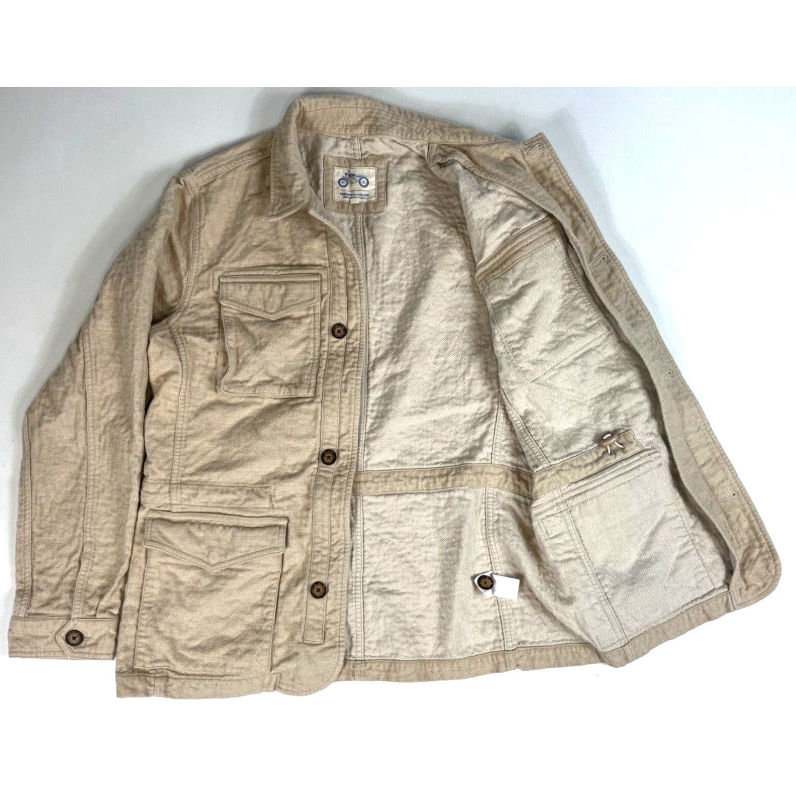 Vintage Mugsy Hemmingway Jacket Washed Tan Sz L Mens Jacket Mid-Length Washed Tan Pockets Vintage Style: Jacket Size US L / EU 52-54 / 3 - 7 Thumbnail