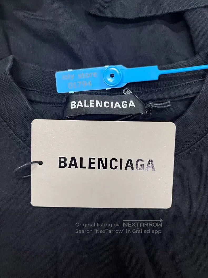 Balenciaga Balenciaga Logo Crew Neck Short Sleeve T-Shirt Men's Black Size US S / EU 44-46 / 1 - 5 Thumbnail