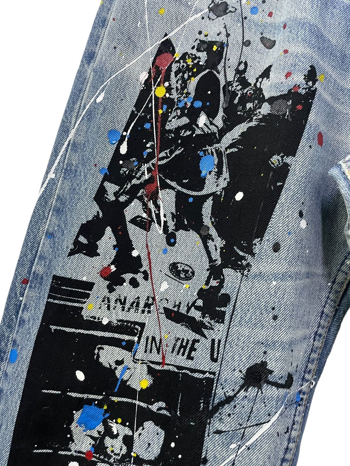 Levi's × Vintage Vintage Levis 501 Sex Pistol Paint Splatter Punk Jeans Size US 36 / EU 52 - 7 Thumbnail