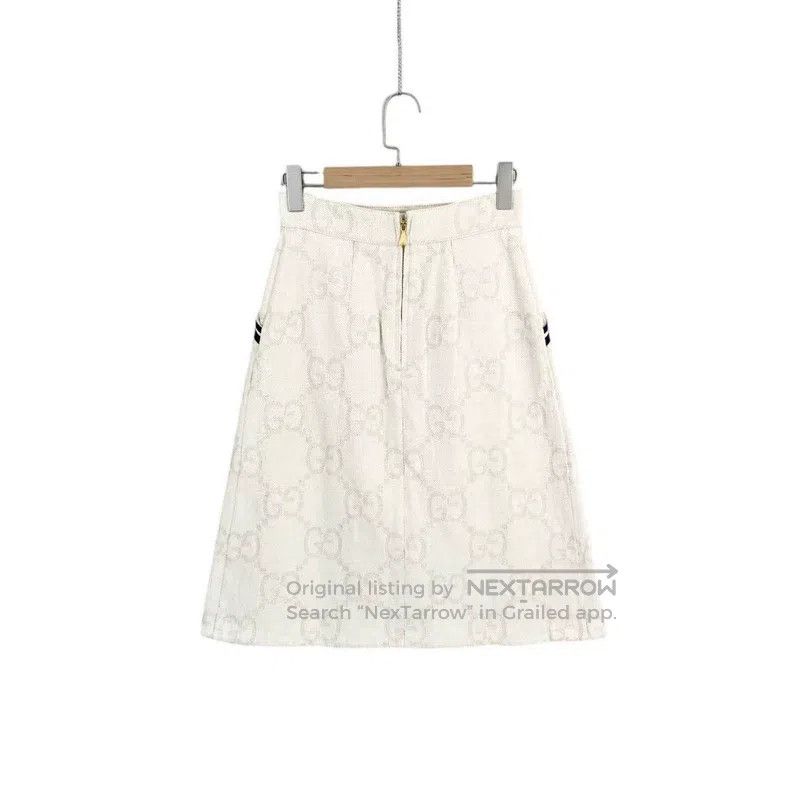 Gucci Gucci Double G dark pattern full-print half-length skirt Size 25" / US 0 / IT 36 - 2 Thumbnail