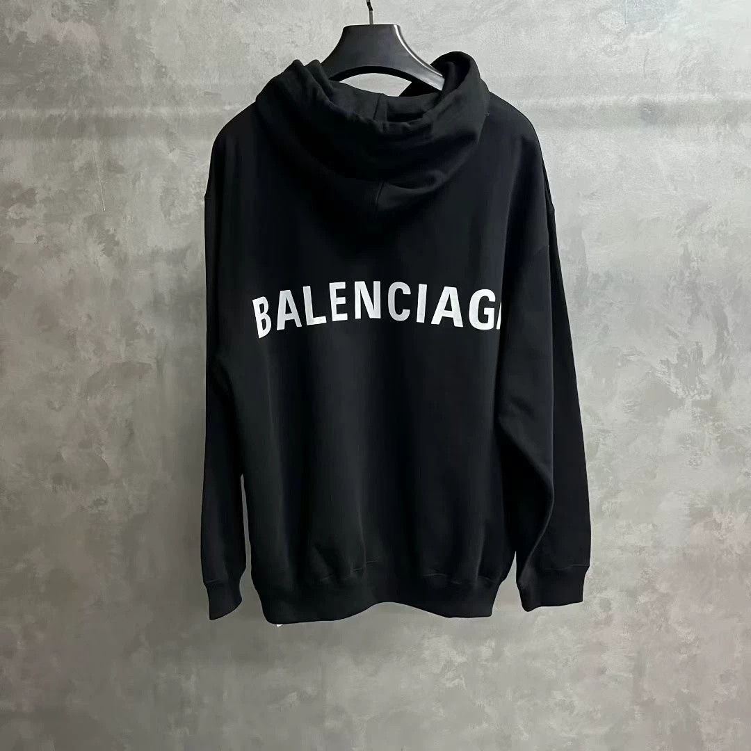 Balenciaga Balenciaga Latest Black Back Logo Hoodie Size US L / EU 52-54 / 3 - 5 Thumbnail