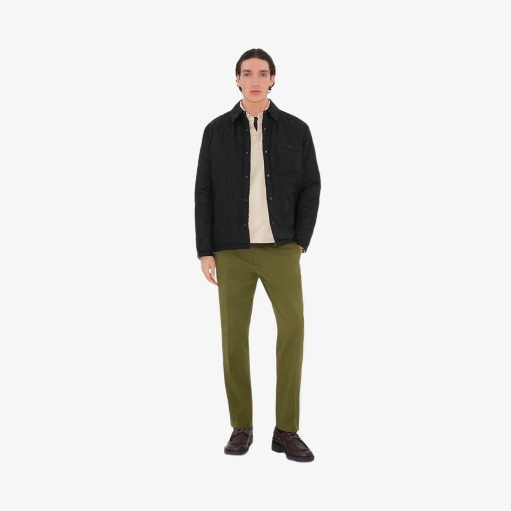 Burberry o1w1db10326 Slim Fit Cotton Chinos Pants in Green Size US 32 / EU 48 - 2 Thumbnail