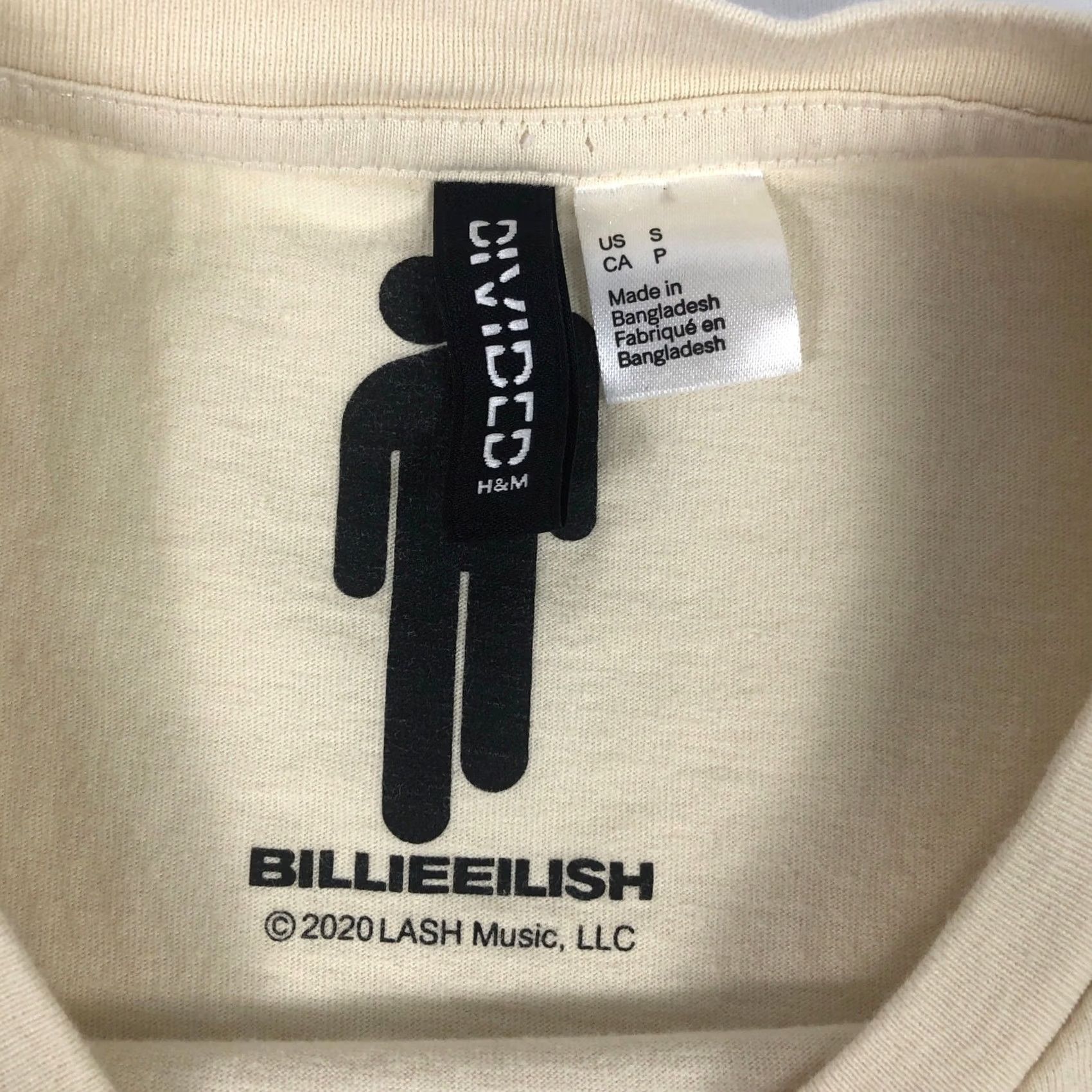 H&M Billie Eilish x H&M Neutrals Boxy Tan Crop T-Shirt Size S Womens T-Shirt Brown Short Sleeve Crop Top 20 in Chest 20 in Length Size S / US 4 / IT 40 - 5 Thumbnail