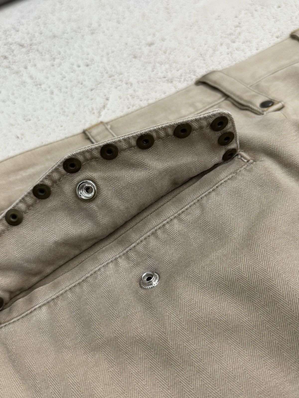 Japanese Brand Vintage Y2K Rescue Squad Studded Pocket High Oz Denim Size US 32 / EU 48 - 17 Thumbnail