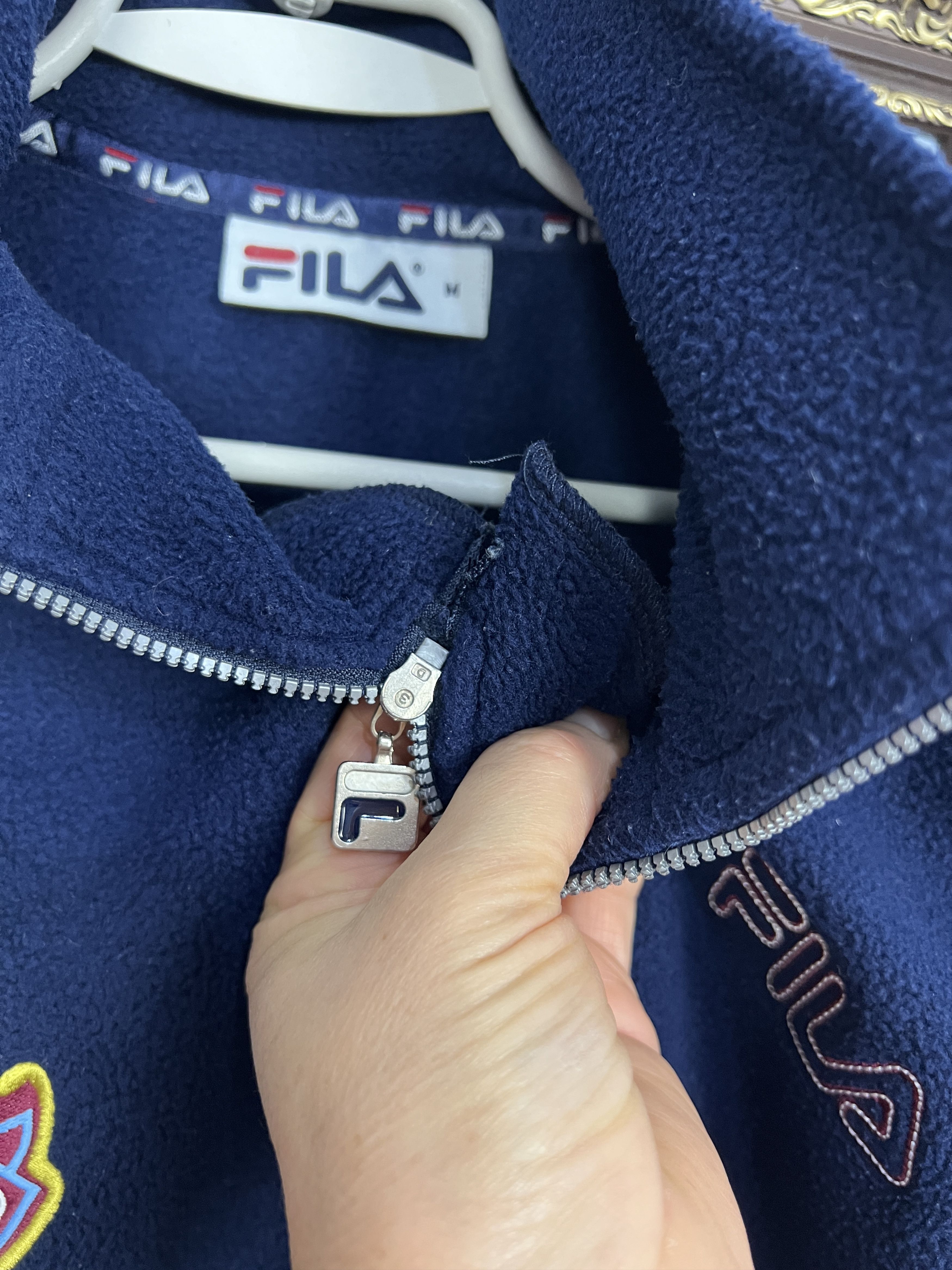 Fila Vintage West Ham United Football Fleece Jacket Soccer Track Size US M / EU 48-50 / 2 - 4 Thumbnail