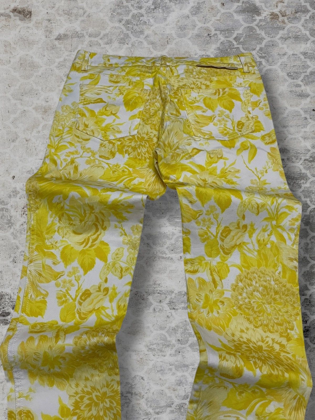 Stella McCartney Authentic Designer Stella Mccartney Flower Art Skinny Denim Size 29" - 11 Thumbnail
