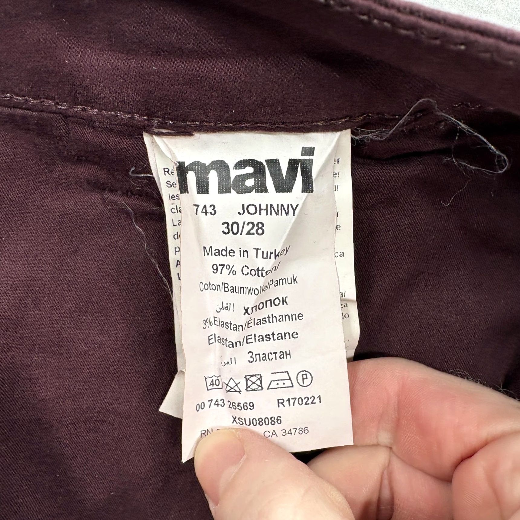 Mavi Mavi Johnny Pants Mens 30x28 Burgundy Slim Leg Chino Twill Stretch Casual Preppy Pants Mens Burgundy Chino Twill Stretch Johnny Size US 30 / EU 46 - 5 Thumbnail