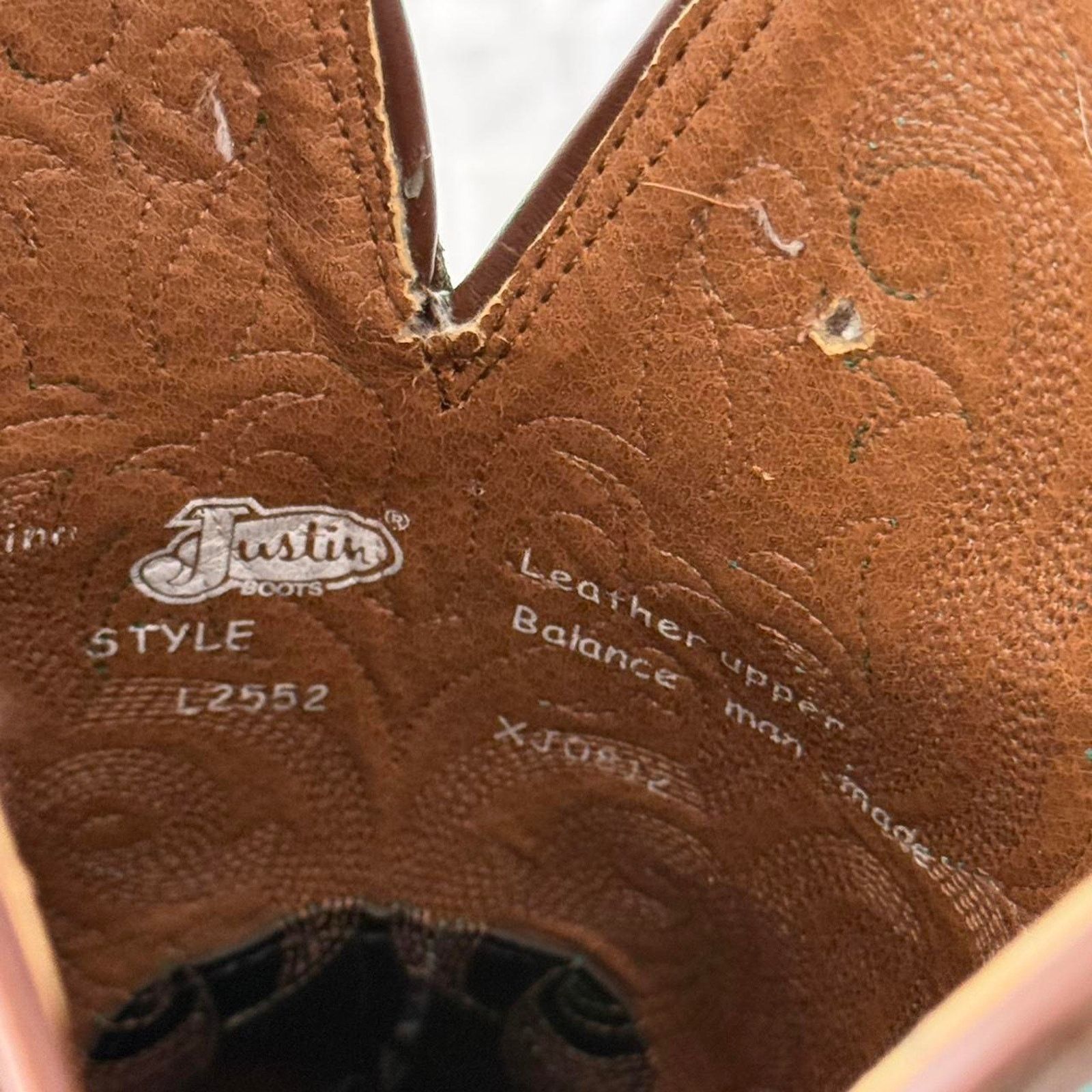 Justin Boots ✿ ⋆｡ Hand Painted Polka Dot Cowboy Boots ⋆｡✿ Size US 7 / IT 37 - 8 Thumbnail
