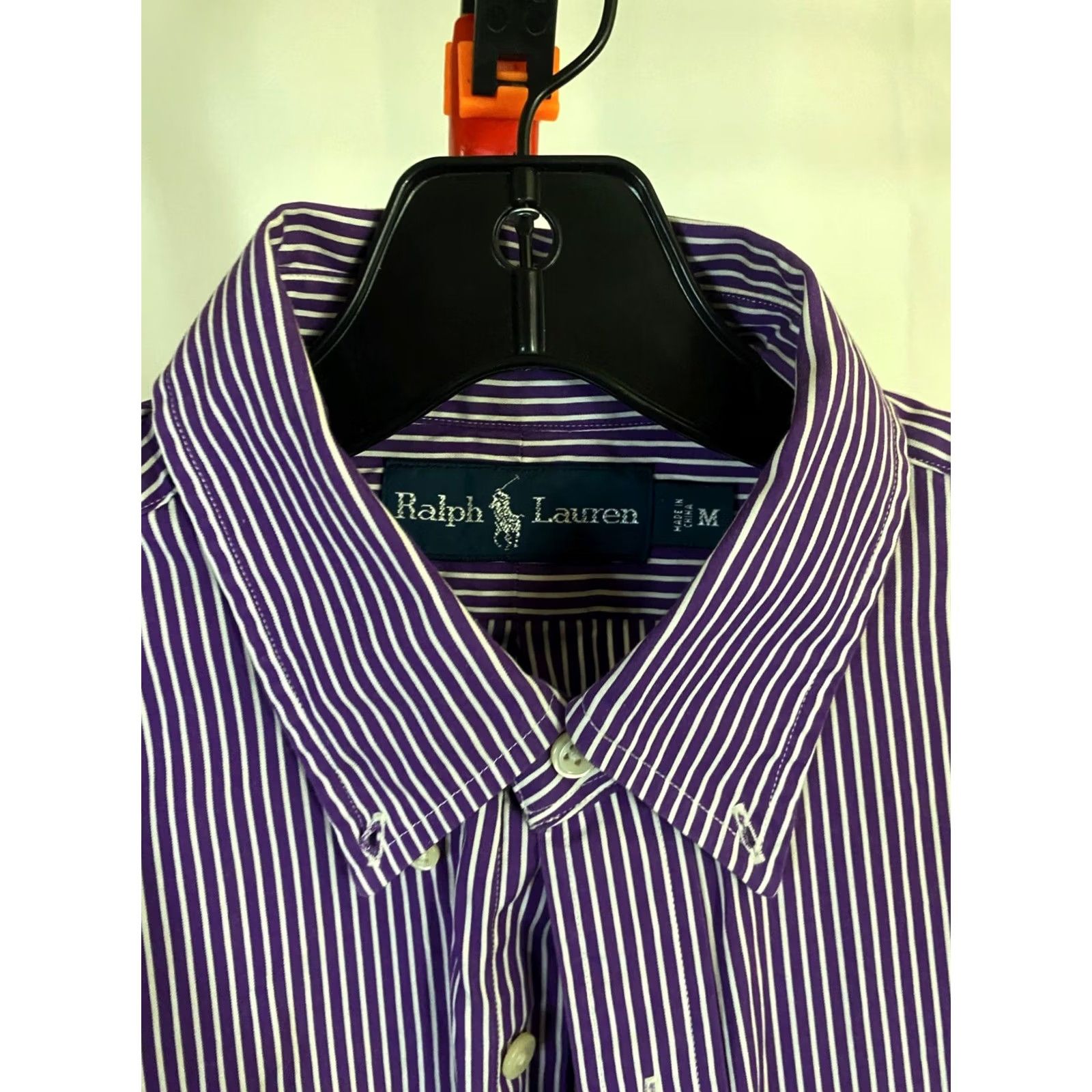 Ralph Lauren Ralph Lauren Purple Stripe Shirt Medium M Men Button-Up Long Sleeve Short Sleeve? Size US M / EU 48-50 / 2 - 7 Thumbnail