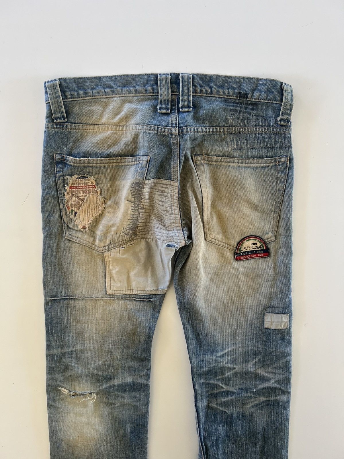 Vintage Vintage TMT Japan Holiday Distress Patchwork Denim Jeans Size US 32 / EU 48 - 8 Thumbnail