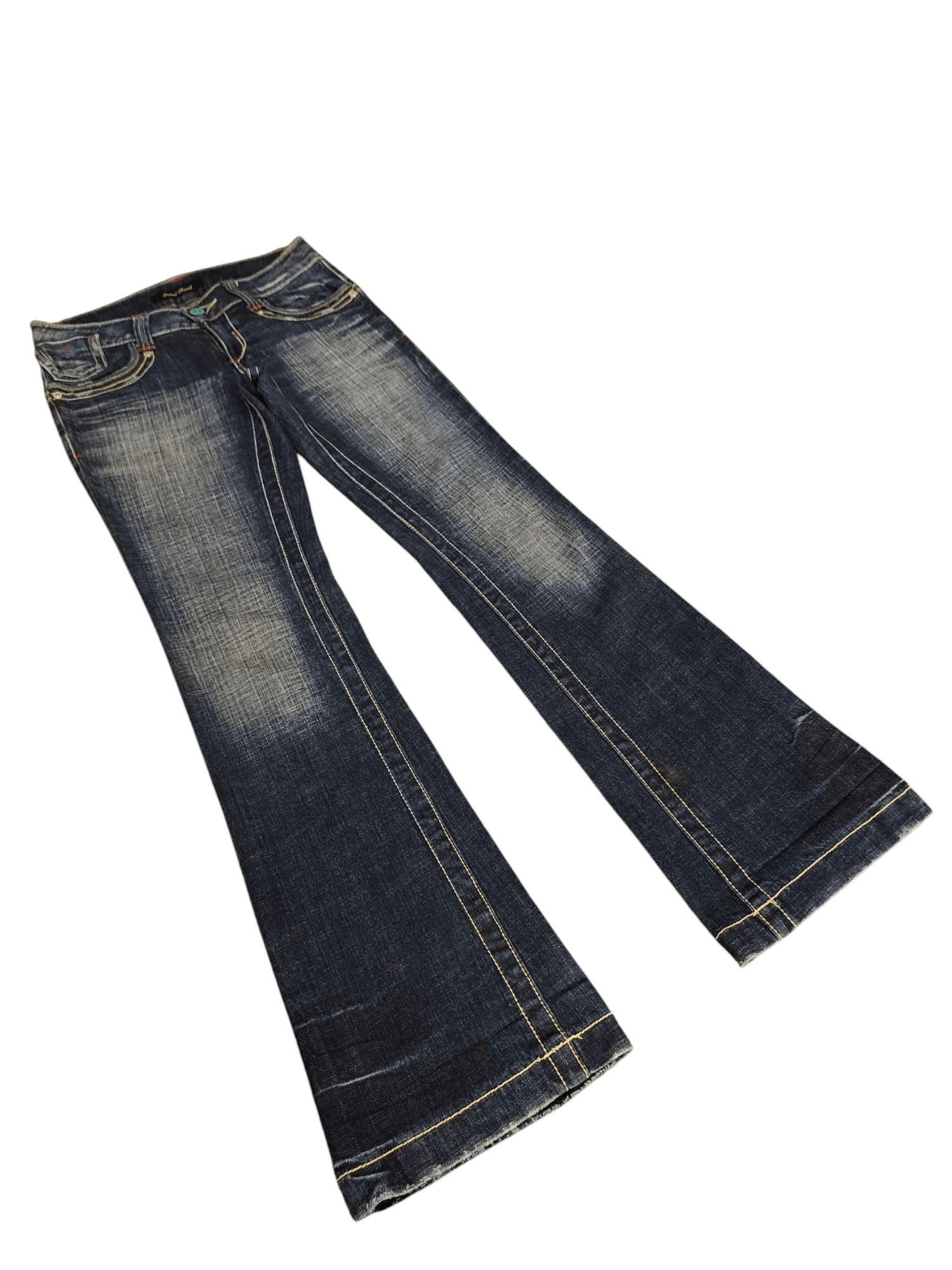 Japanese Brand Flare Jeans Camel Road Japan Faded Low Rise Denim Bootcut Size US 29 - 3 Thumbnail