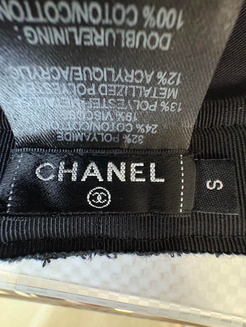 Chanel Chanel SizeS Shiny woven blended newspaper children's hat Size ONE SIZE - 4 Thumbnail