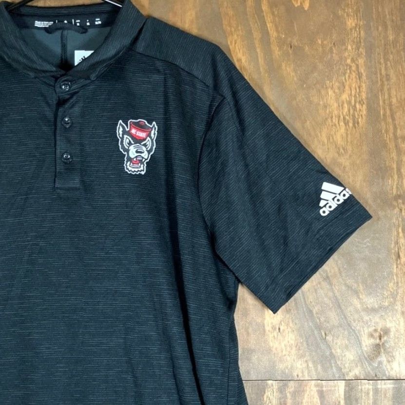 Adidas Adidas Mens Shirt Black Striped Golf Polo Short Sleeve Casual Active XLarge Size US XL / EU 56 / 4 - 5 Thumbnail