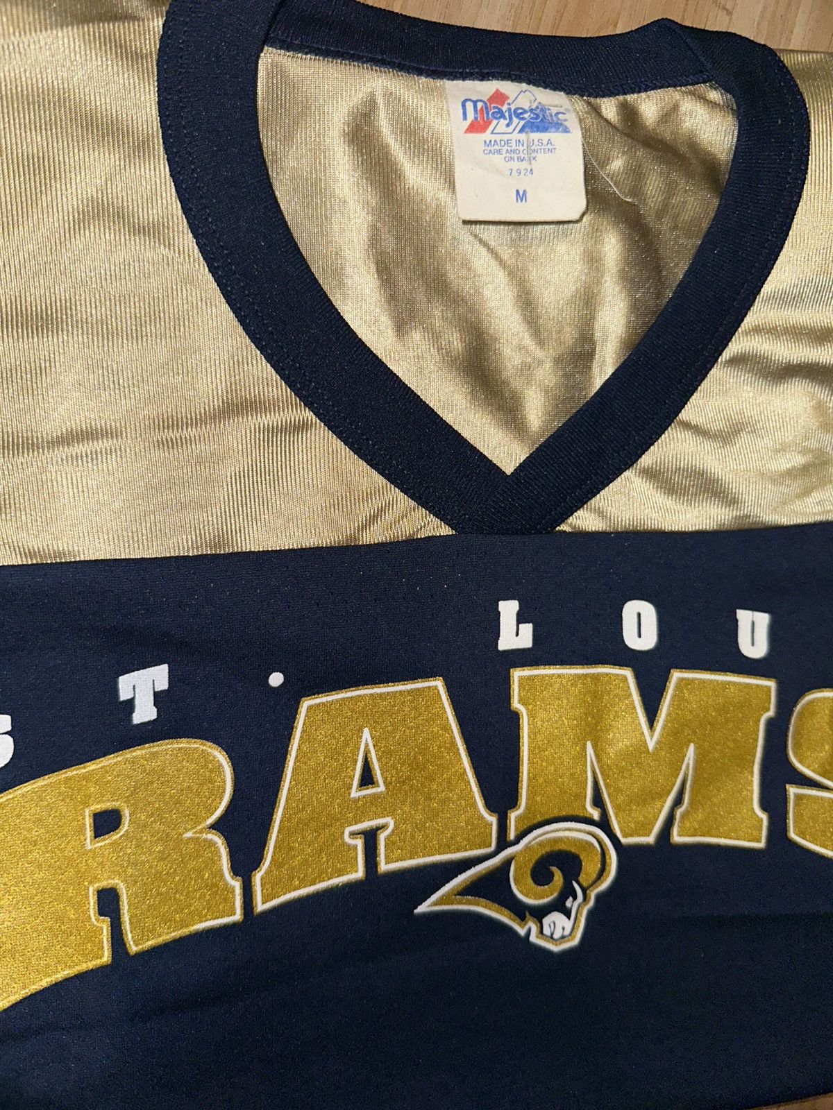 Majestic Vintage St. Louis Rams NFL Majestic Jersey shirt medium Size US M / EU 48-50 / 2 - 4 Thumbnail