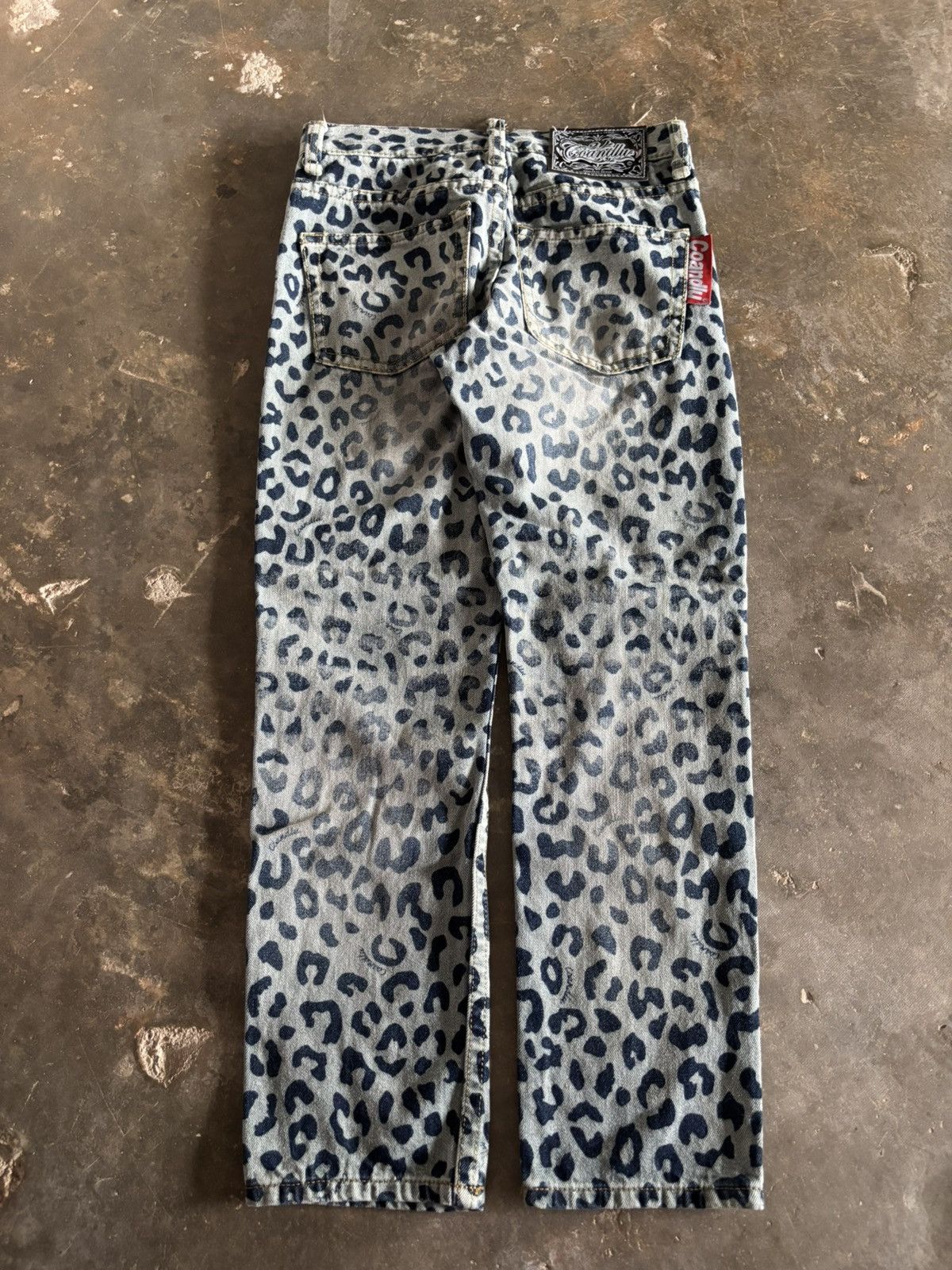 20471120 SUPER SICK LEOPARD CHEETAH OVERPRINT CO&LU JEANS Size US 28 / EU 44 - 10 Thumbnail