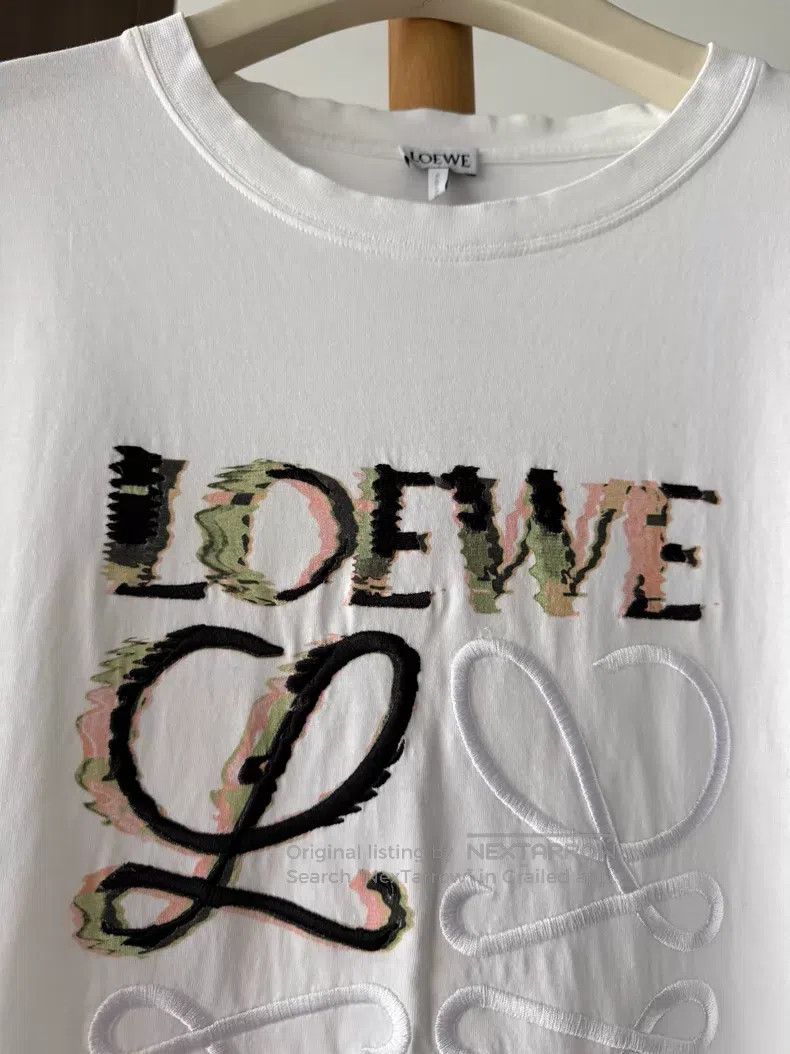 Loewe Loewe Embroidered Logo Short Sleeve T-shirt Size M / US 6-8 / IT 42-44 - 3 Thumbnail