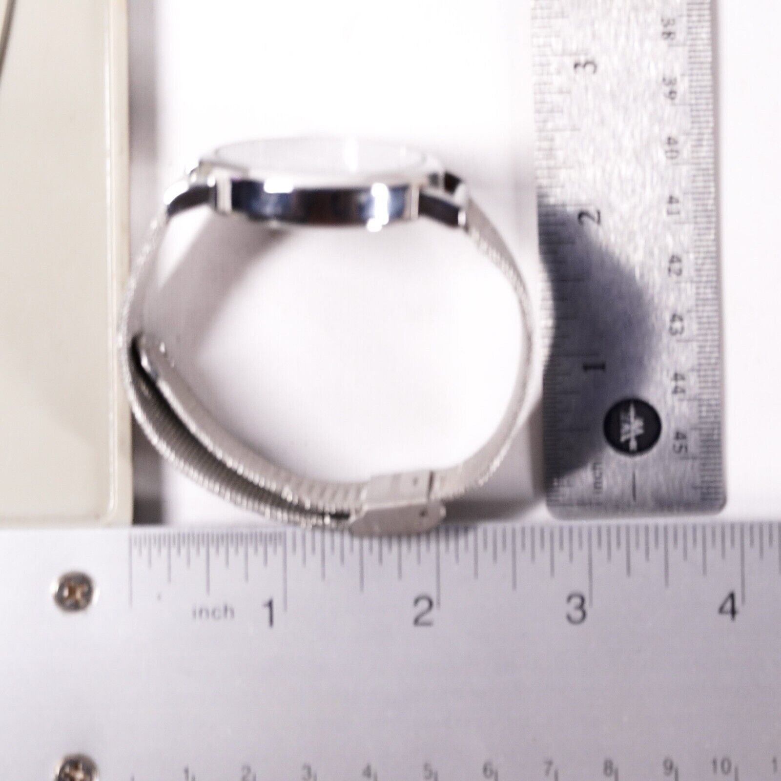 Other 10" Monument Metal Wrist Watch Silver Japanese Quartz Size ONE SIZE - 11 Thumbnail