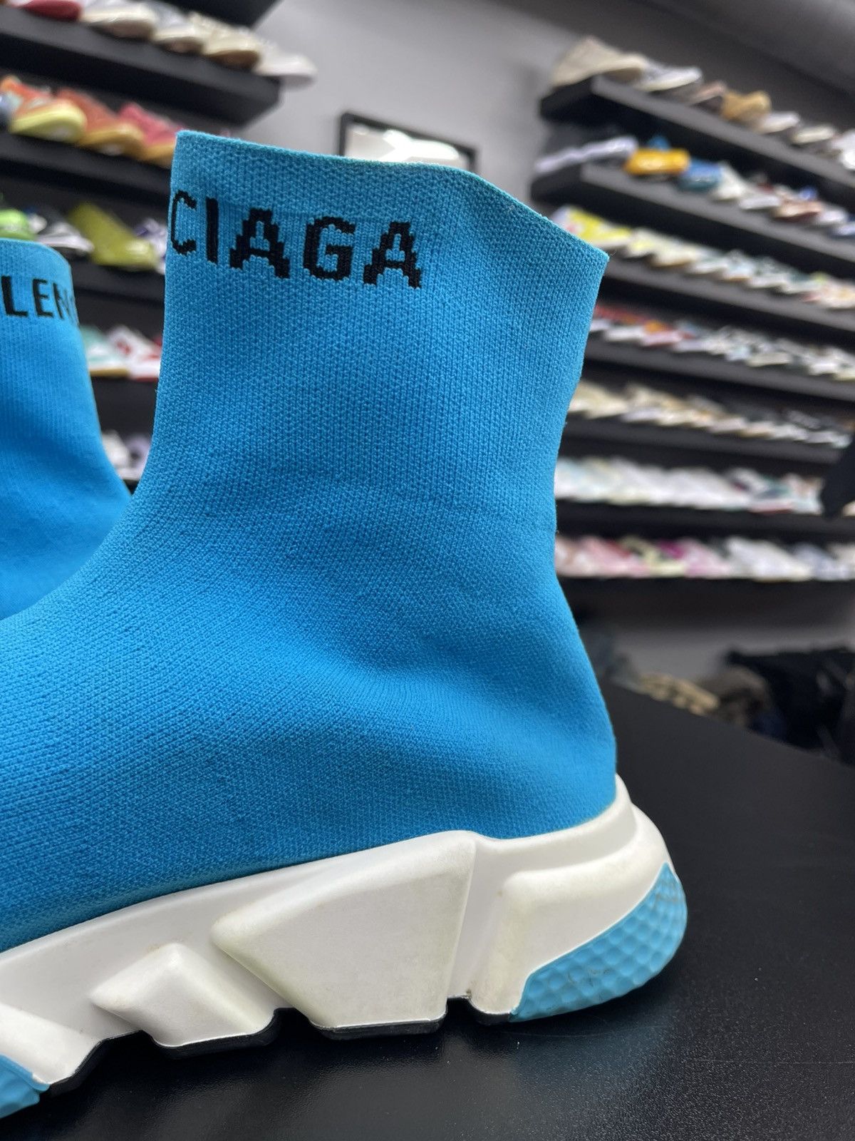 Balenciaga Size 13US/46EU - Balenciaga Speed Sock Runner Blue Size US 13 / EU 46 - 5 Thumbnail